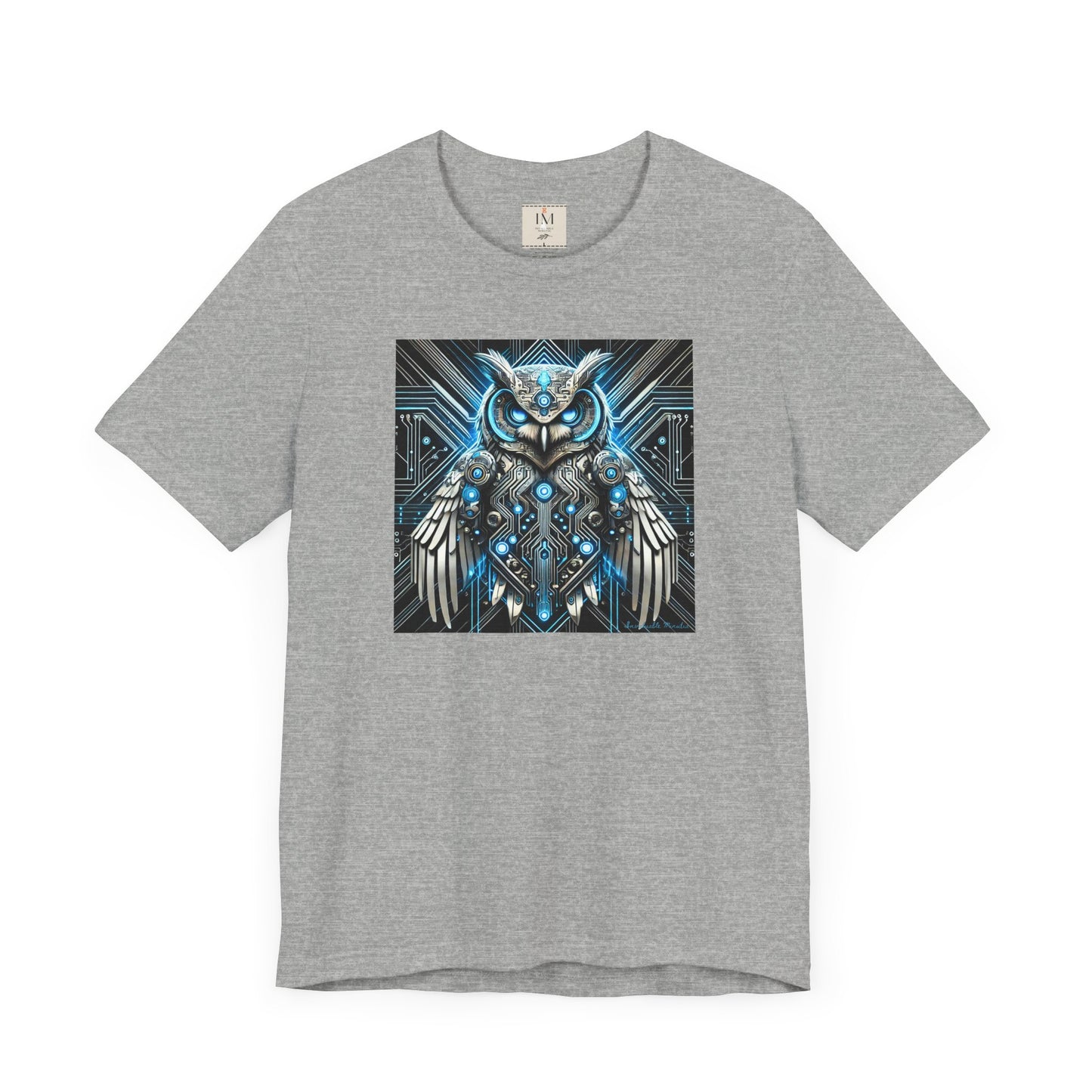 Mystical Cybernetic Owl Graphic Tee - Unisex Tch Short Sleeve T-Shirt