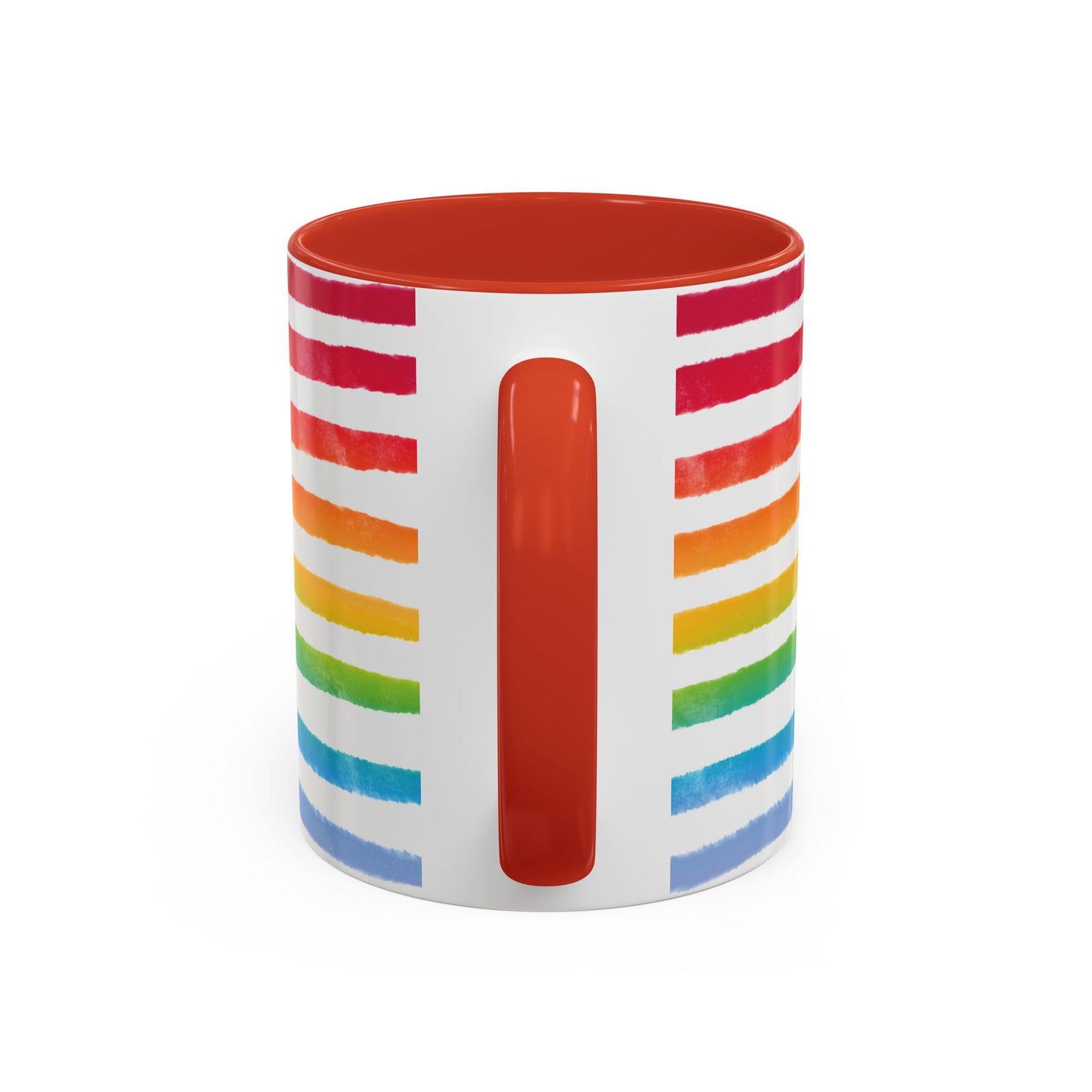 π Bold Rainbow Stripes Pride Mug | 11oz/15oz | Purple Accent