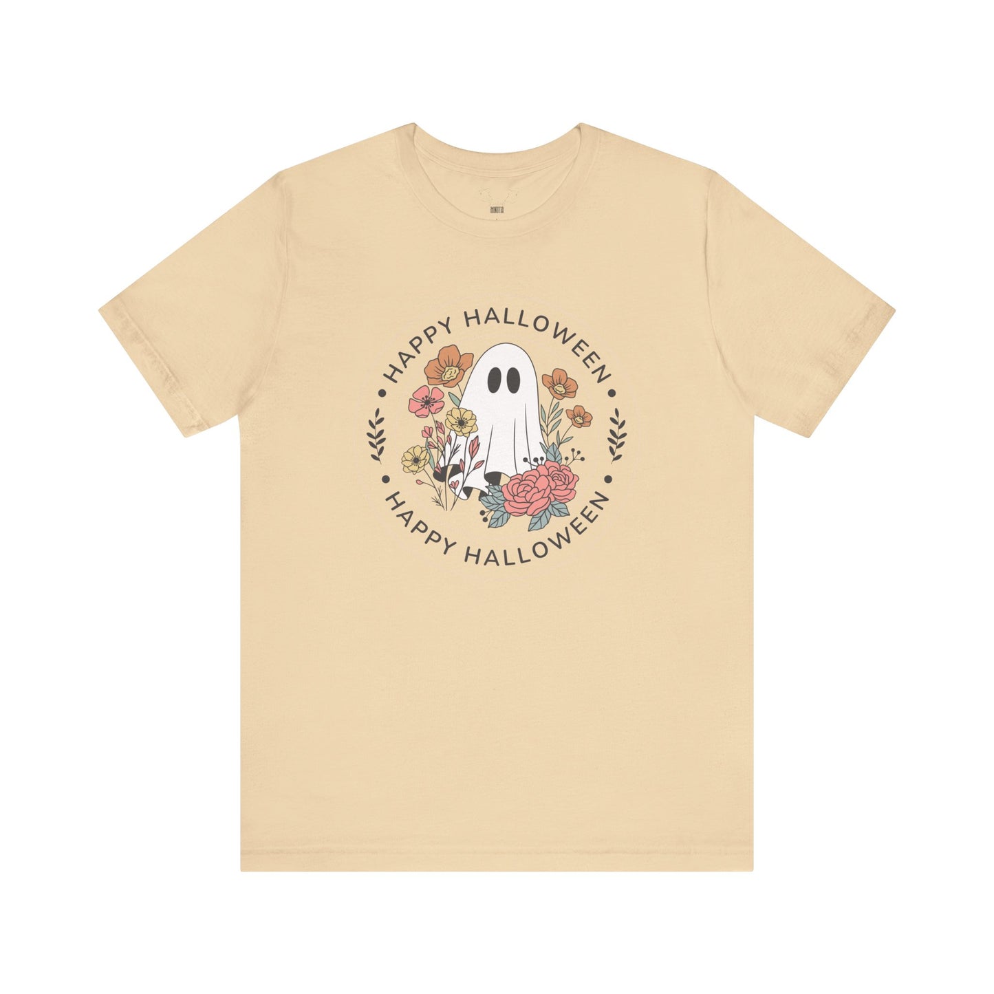 Happy Halloween Floral Ghost Tee – Bella+Canvas 3001