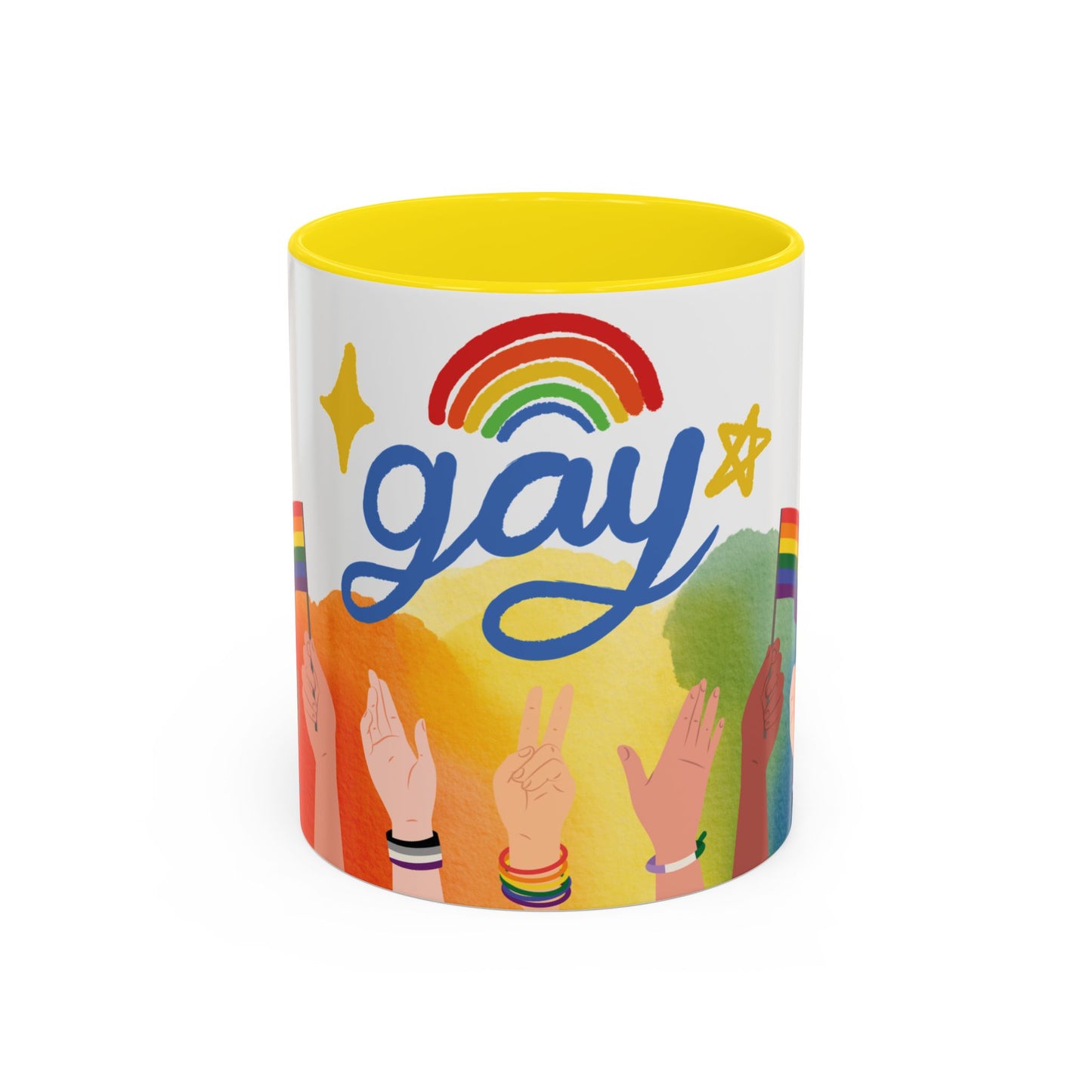 Bold Pride Accent Mug | Fun LGBTQ+ Gift | 11oz & 15oz Options
