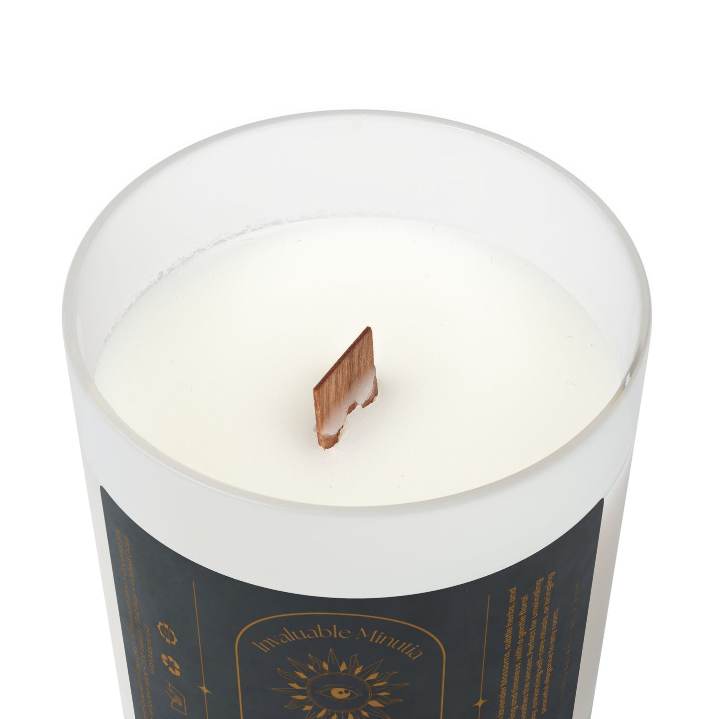 Lavender Candle – Luxury Coconut-Soy, Wooden Wick, 11oz Frosted Glass (Free U.S. Shipping)