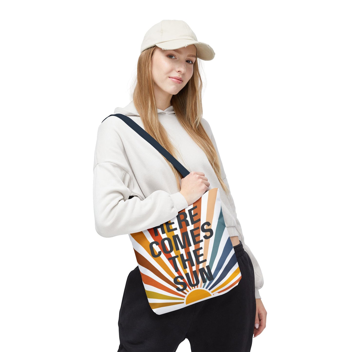 Here Comes the Sun β Retro Sunburst Tote Bag