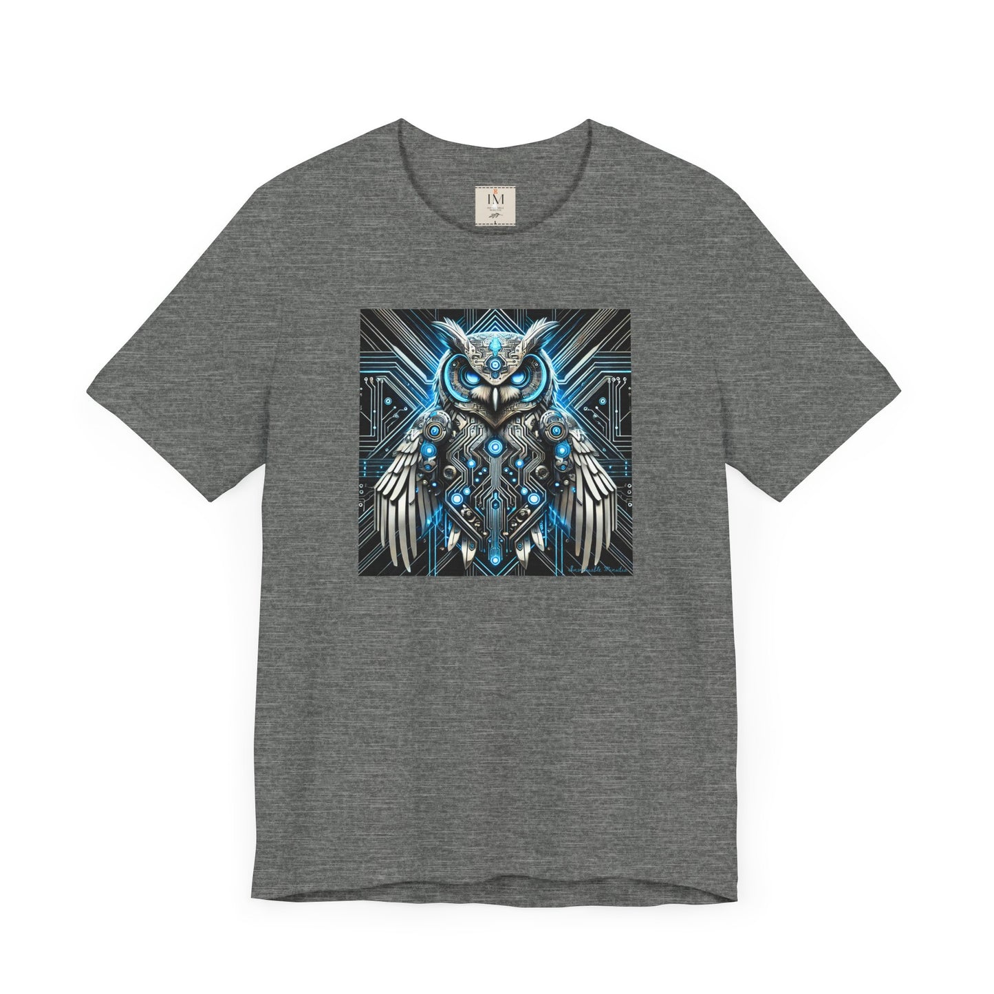 Mystical Cybernetic Owl Graphic Tee - Unisex Tch Short Sleeve T-Shirt