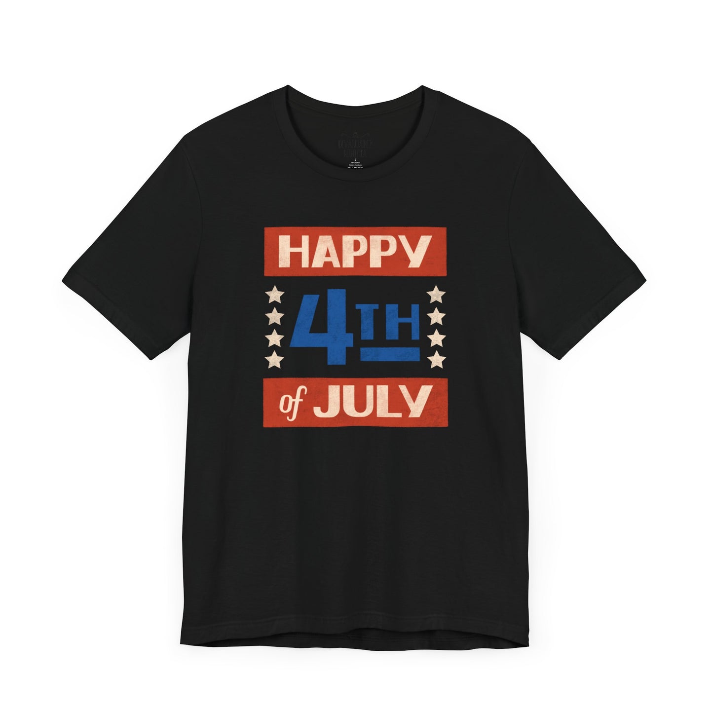 Happy 4th / Land of the Free Tee – Dual-Sided Print – Unisex Bella + Canvas Jersey T-Shirt
