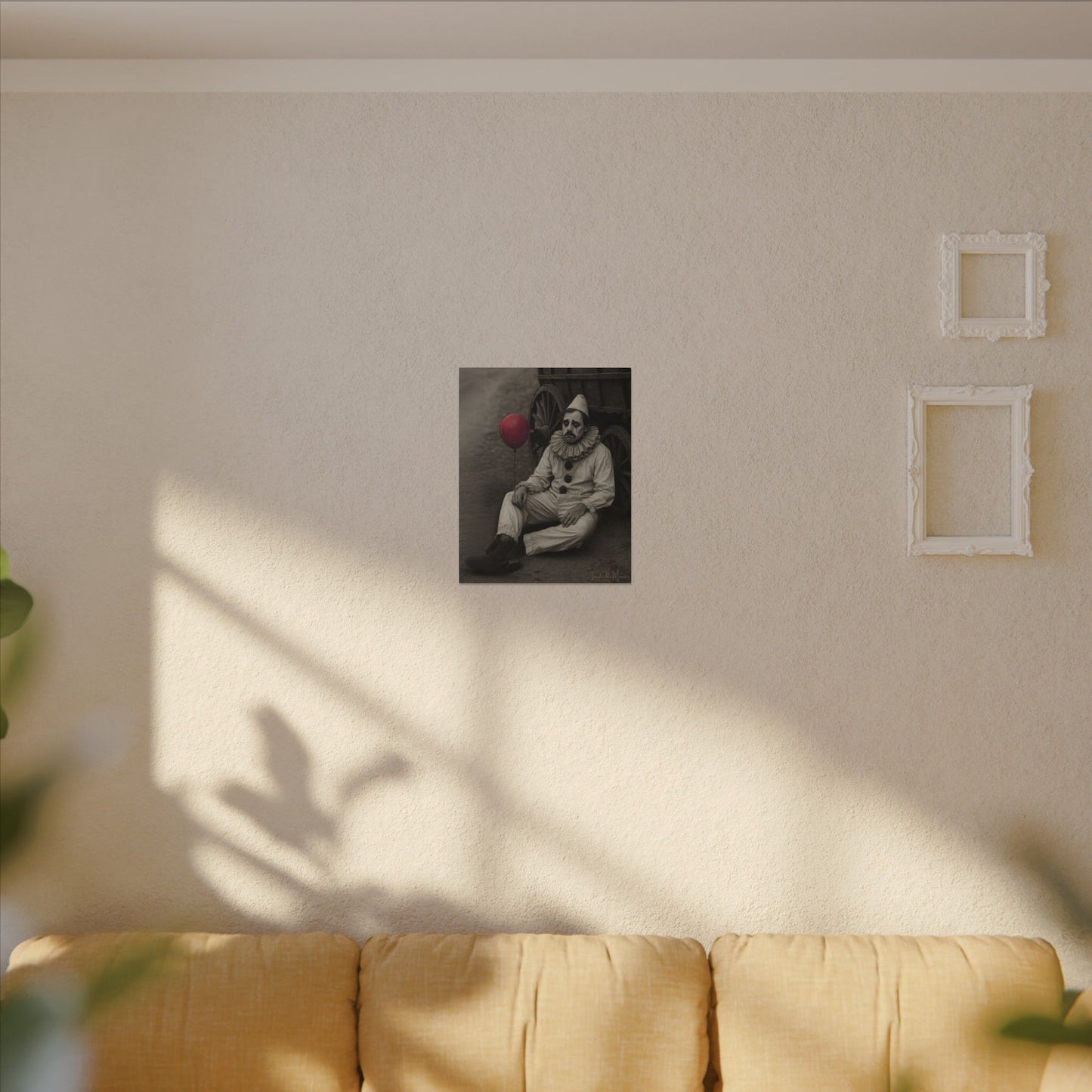 The Clown – Matte Canvas Print (Gallery-Wrapped) 0.75" – Vintage Circus-Inspired Canvas Wall Art
