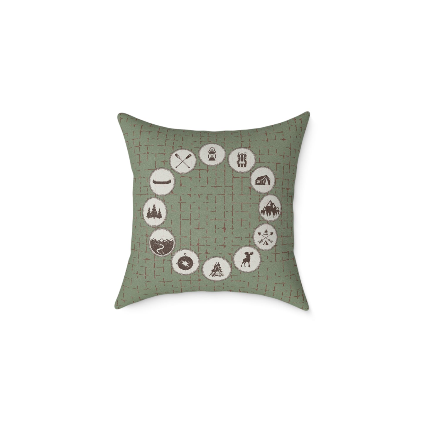 Fun Camping Decor Pillow - Emotional Support Tent β Boutique Canvas Throw Pillow