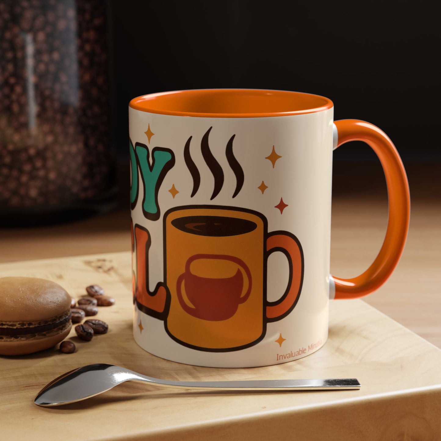 Study Fuel Color Accent Mug (11oz/15oz) – Retro Teacher/Student Coffee Cup • Back to School • Durable Ceramic