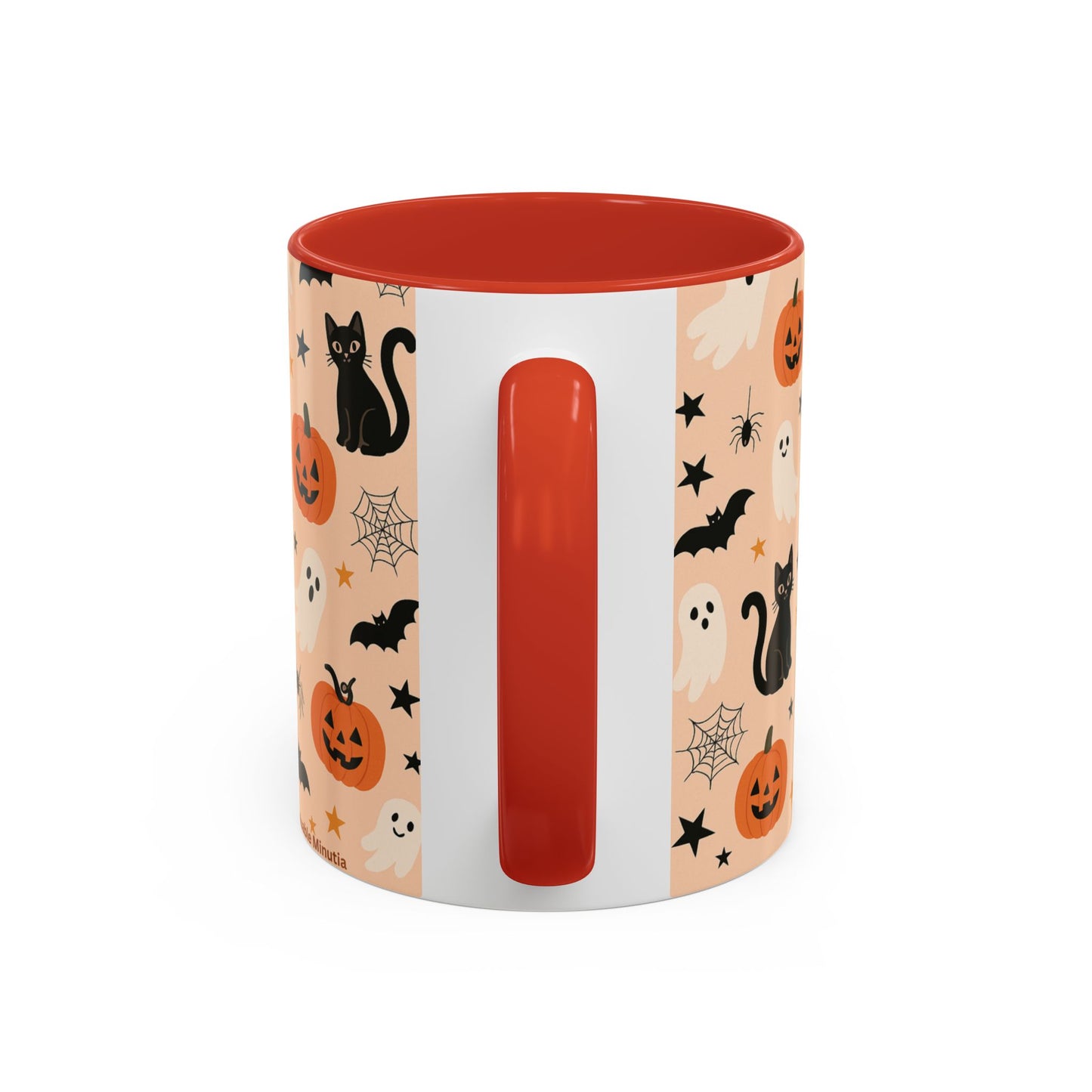 Halloween Color Accent Mug β Ghosts, Pumpkins & Black Cats, Fall Coffee Cup (11oz & 15oz) β Boutique Spooky Season Drinkware