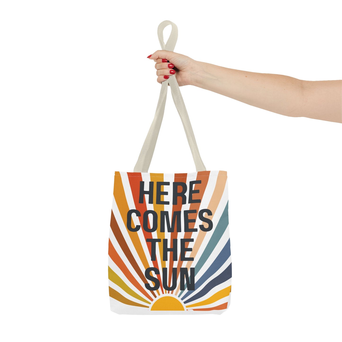Here Comes the Sun β Retro Sunburst Tote Bag