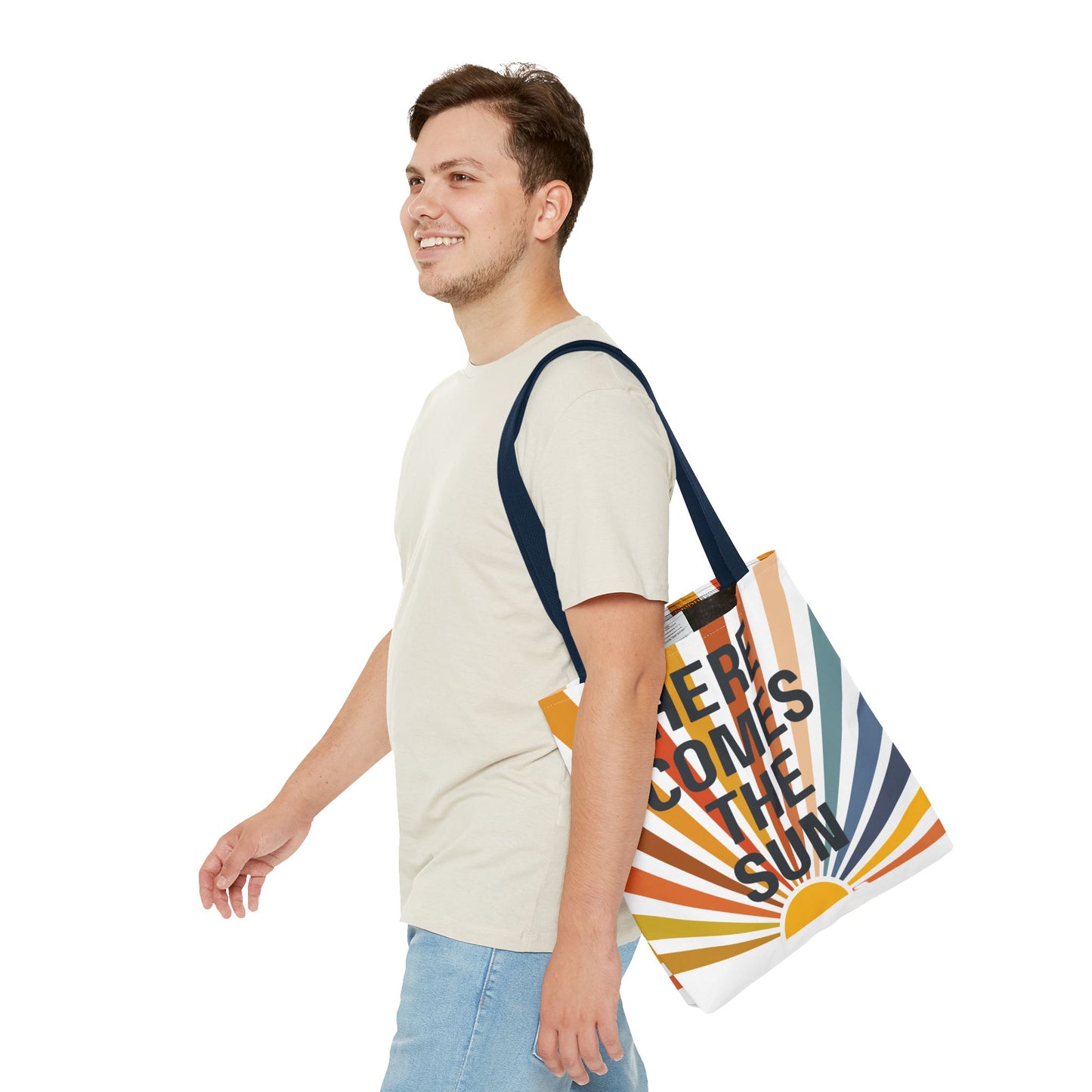 Here Comes the Sun β Retro Sunburst Tote Bag