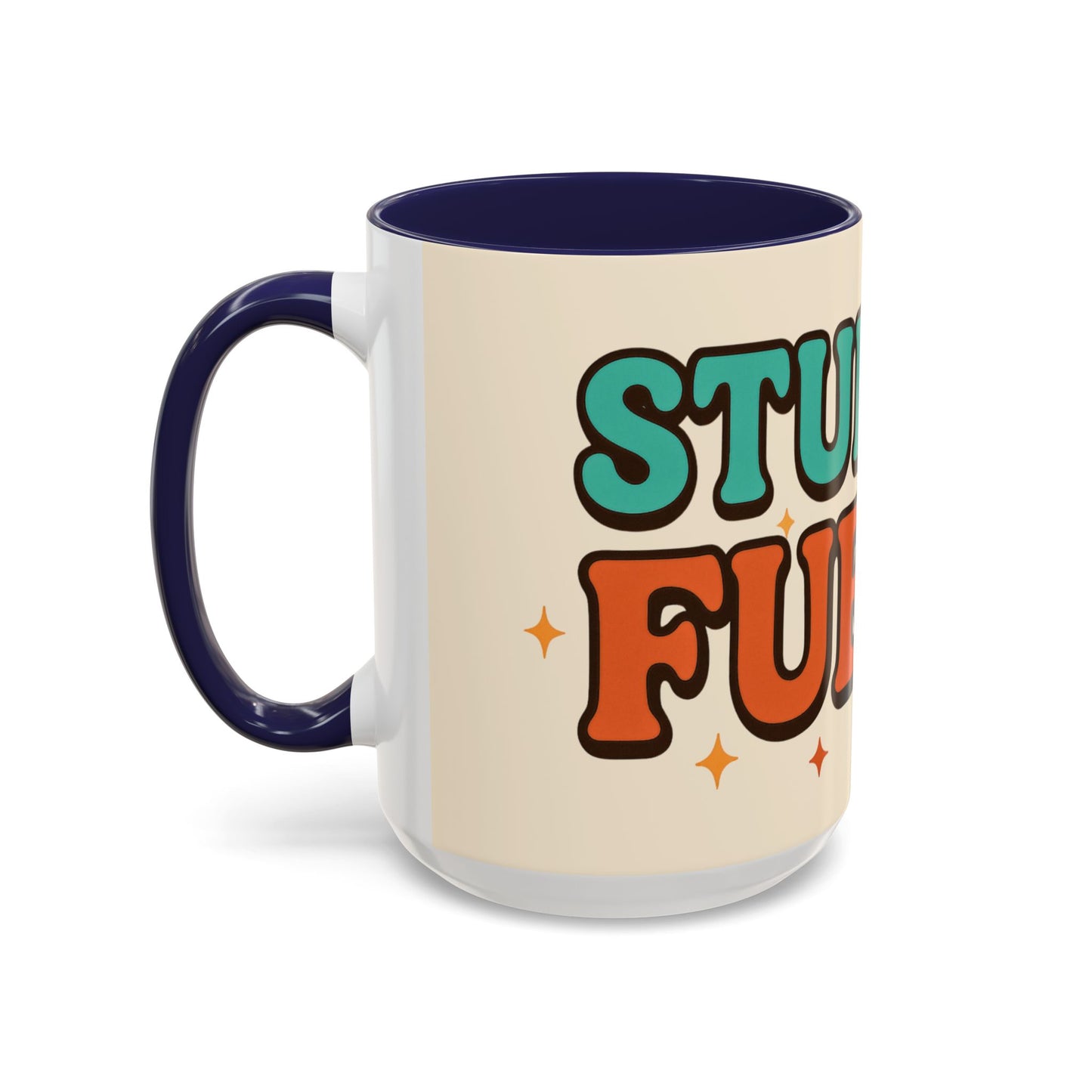 Study Fuel Color Accent Mug (11oz/15oz) – Retro Teacher/Student Coffee Cup • Back to School • Durable Ceramic