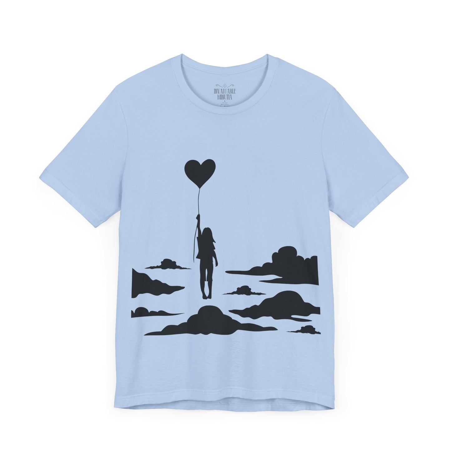 π Up and Away Tee β Heart Balloon Silhouette