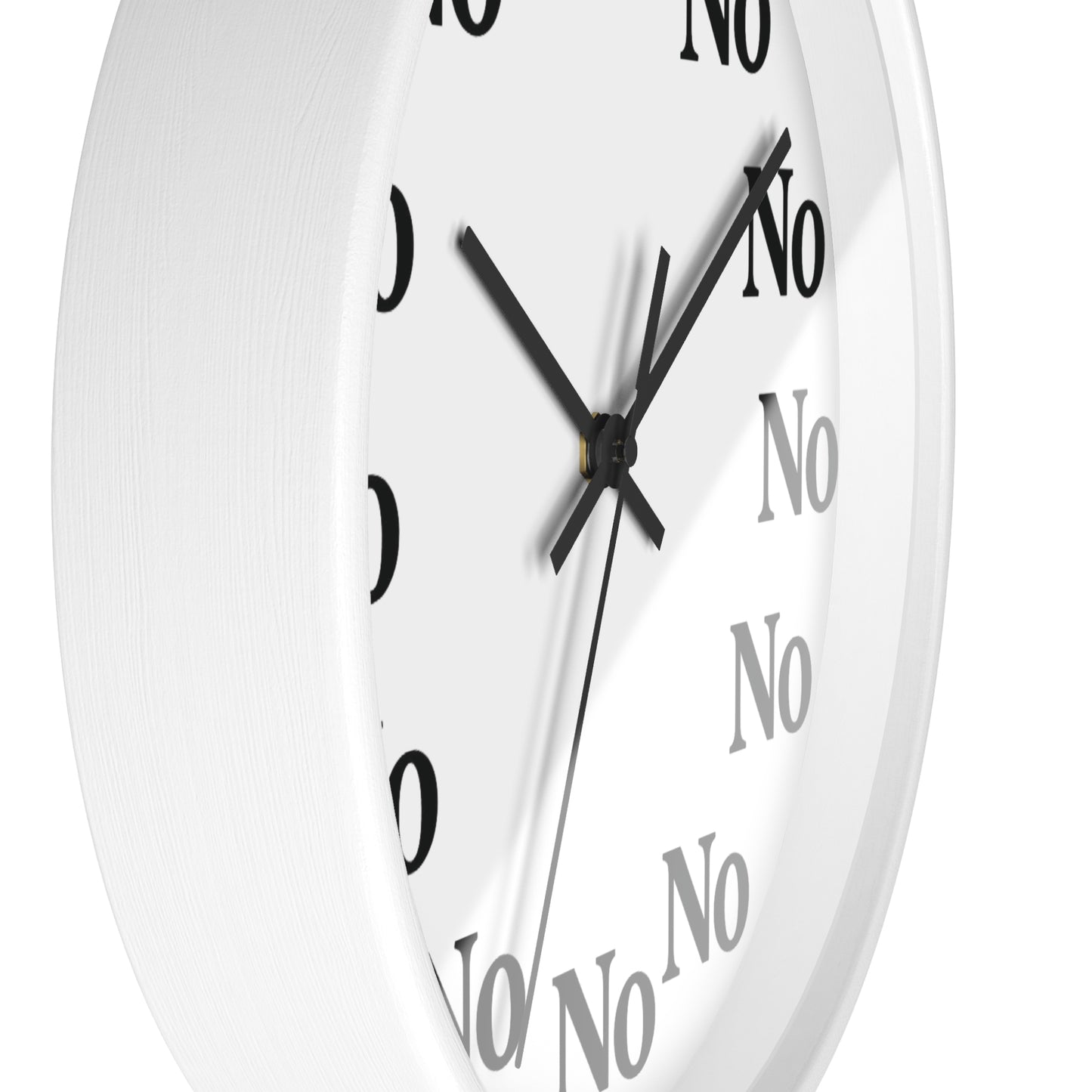 Funny Sarcastic Wall Clock – All Hours Say NO – Boutique 10” Clock for ADHD, Burnout & Passive Aggression Decor