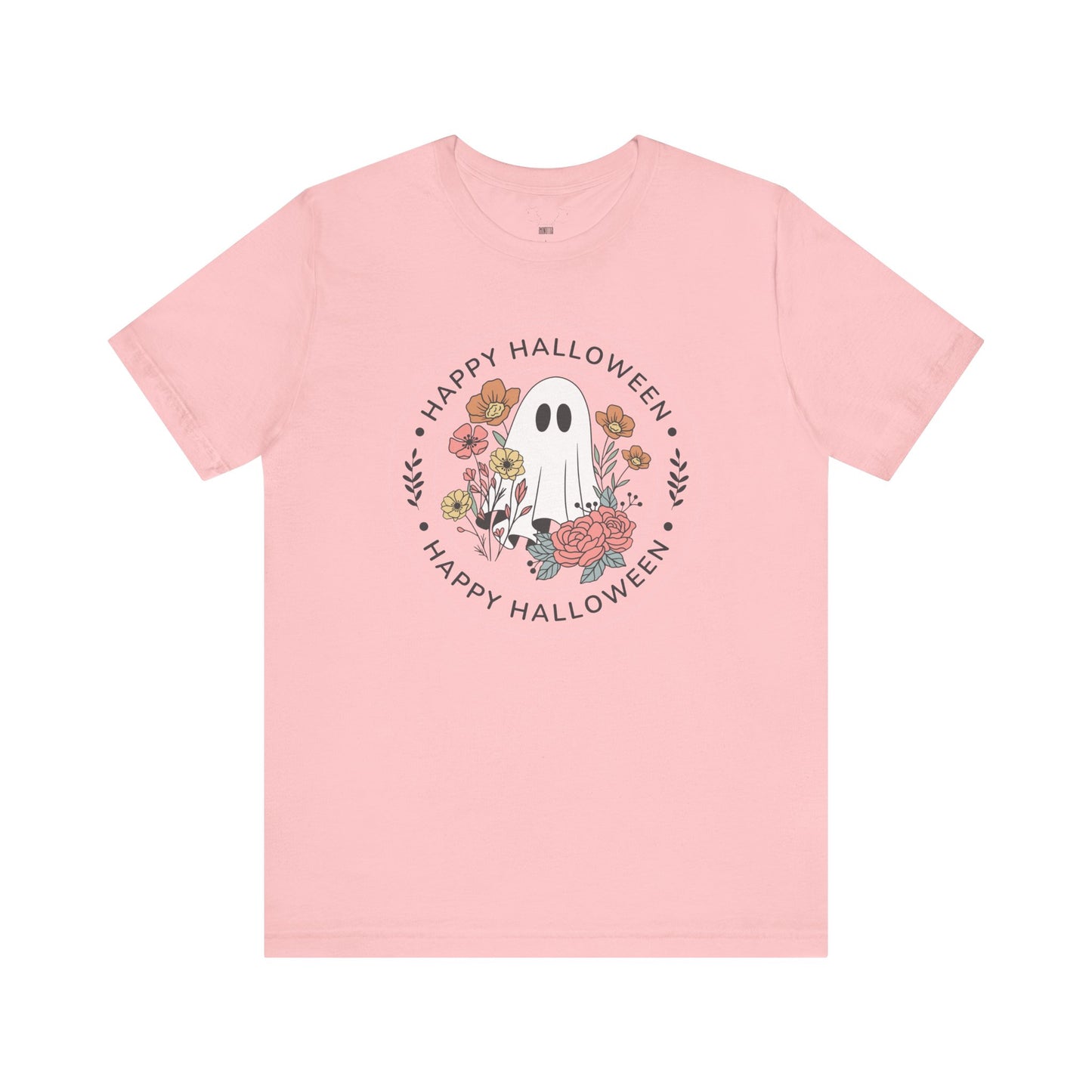 Happy Halloween Floral Ghost Tee – Bella+Canvas 3001