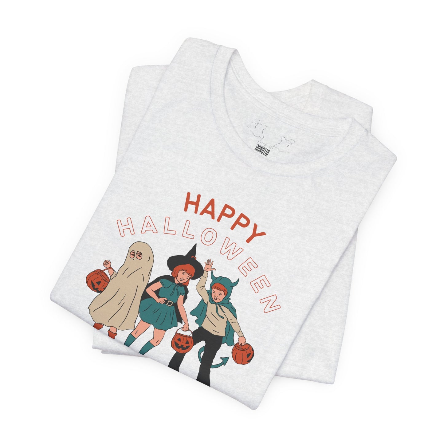 Happy Halloween Trick or Treat Vintage Vibe Tee โ Bella+Canvas 3001