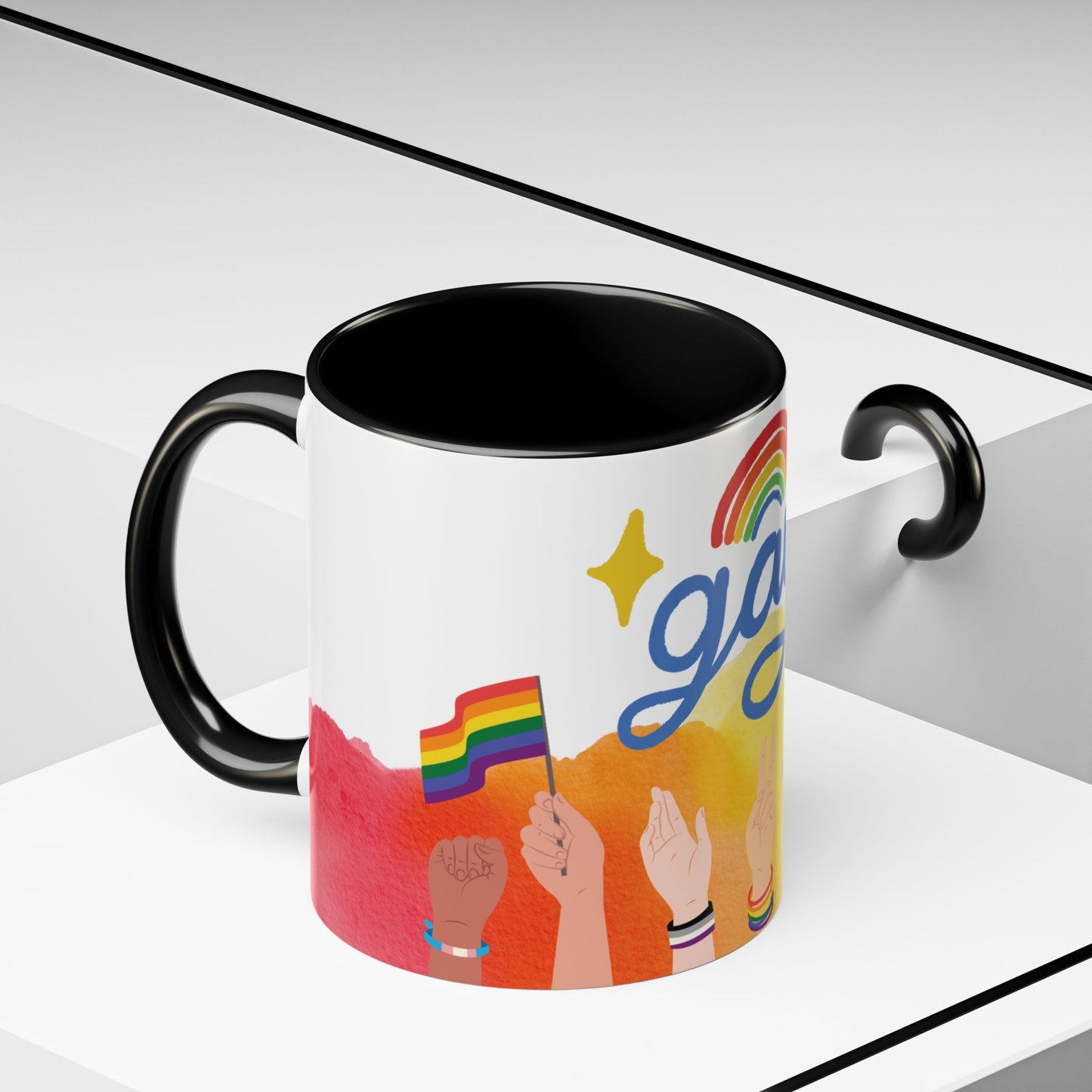 Bold Pride Accent Mug | Fun LGBTQ+ Gift | 11oz & 15oz Options