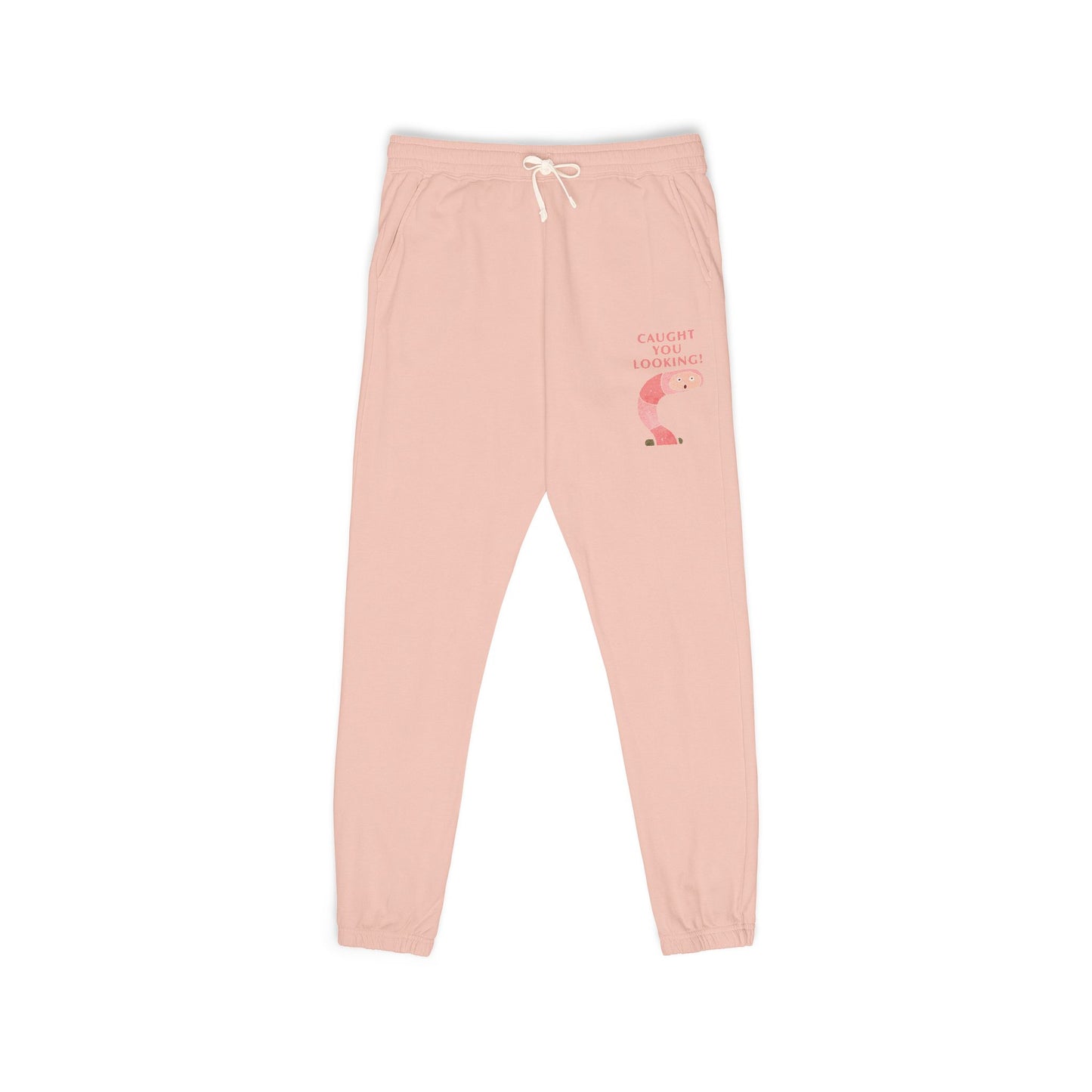 Caught You Looking! Funny Worm — Unisex Garment-Dyed Fleece Sweatpants (Comfort Colors® 1469) | Invaluable Minutia