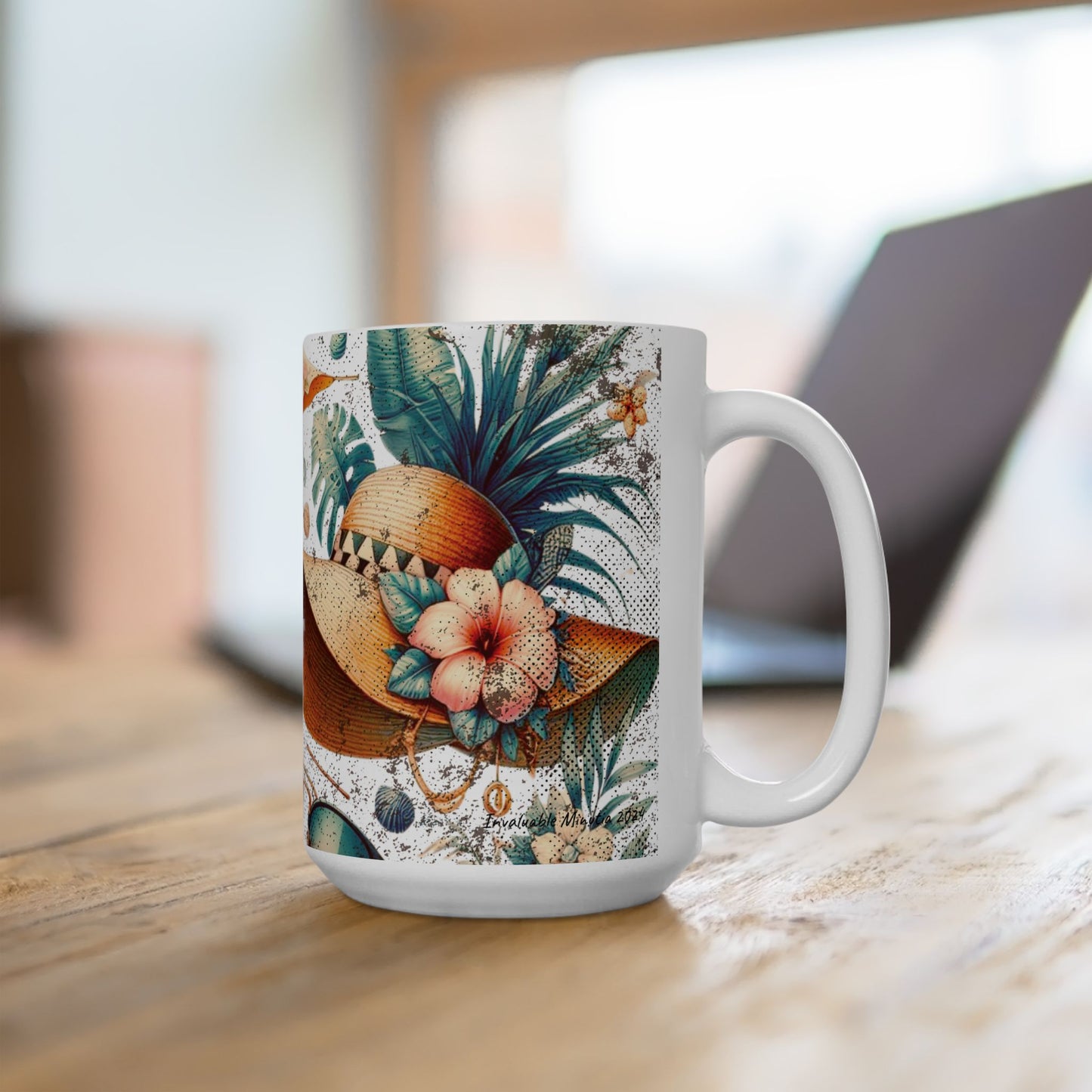 π Ceramic Mug (11oz, 15oz) β Custom Grungy Summertime Graphic