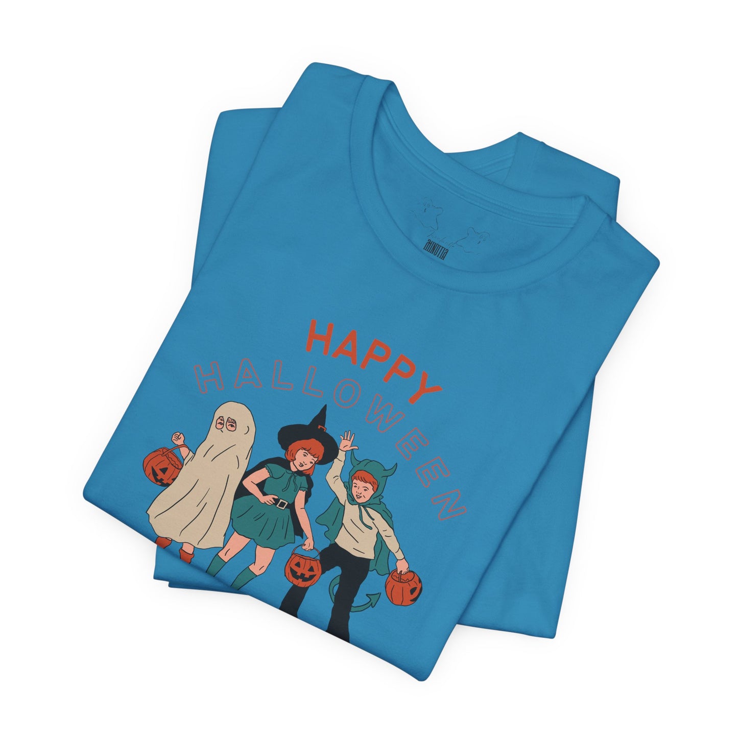 Happy Halloween Trick or Treat Vintage Vibe Tee โ Bella+Canvas 3001