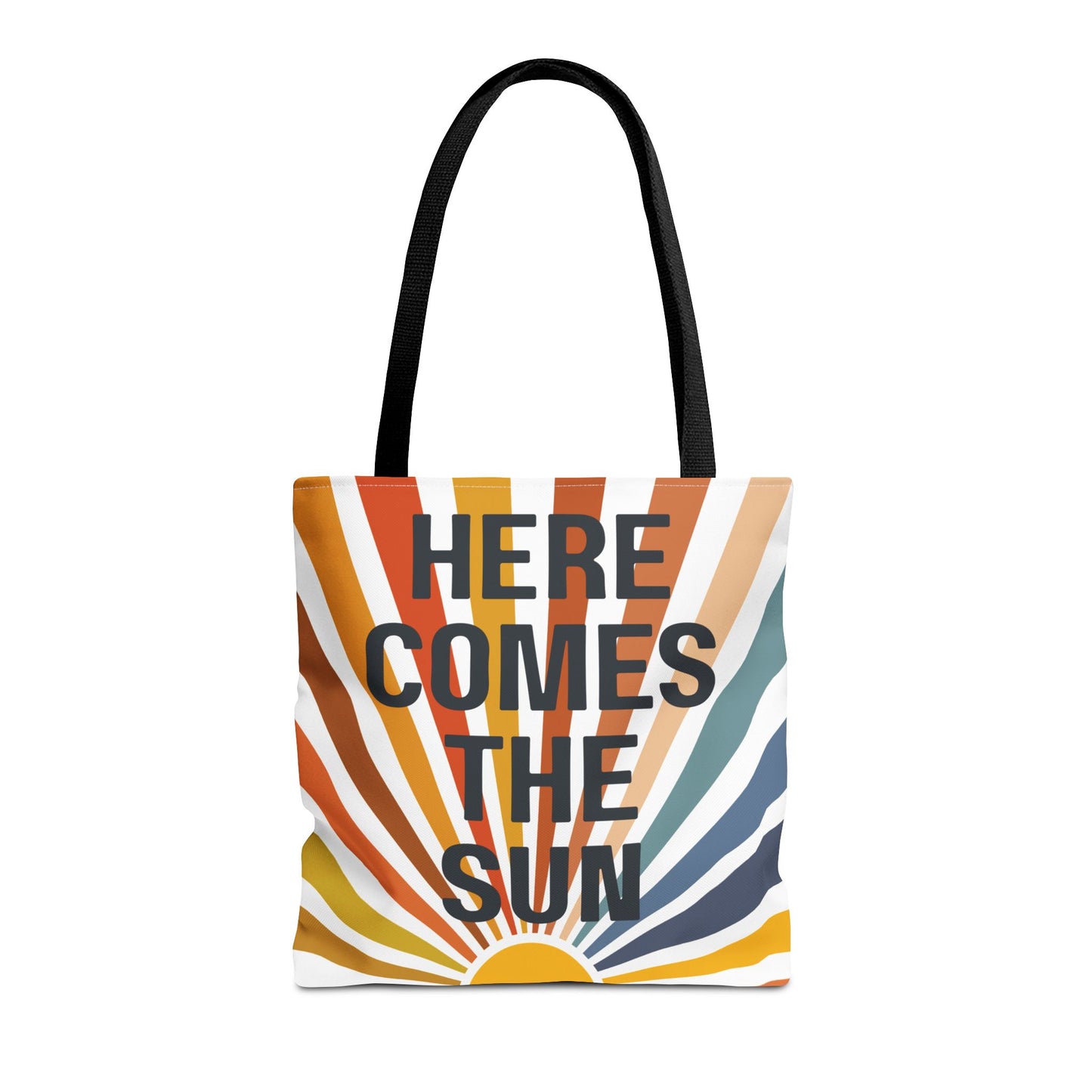 Here Comes the Sun β Retro Sunburst Tote Bag