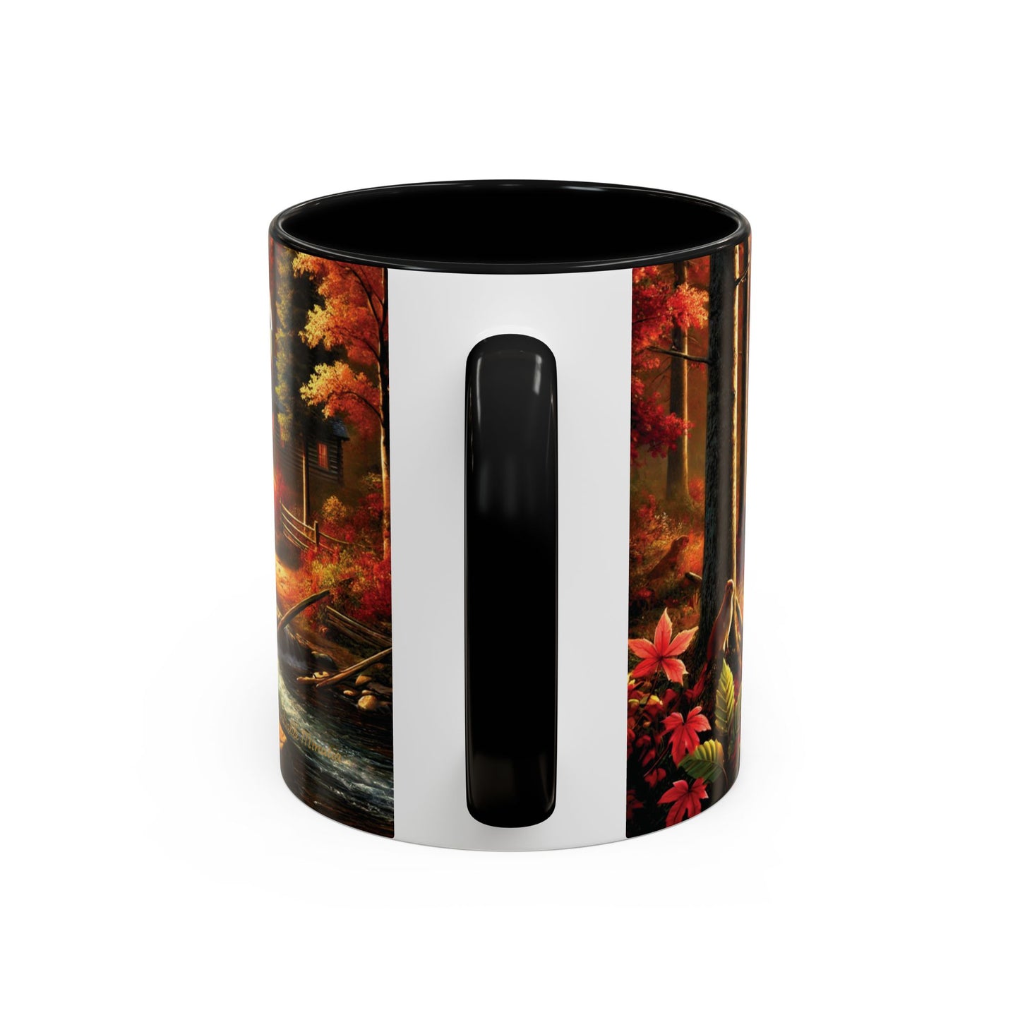 Cozy Autumn Cabin Mug | Fall Vibes Accent Coffee Mug (11oz/15oz)