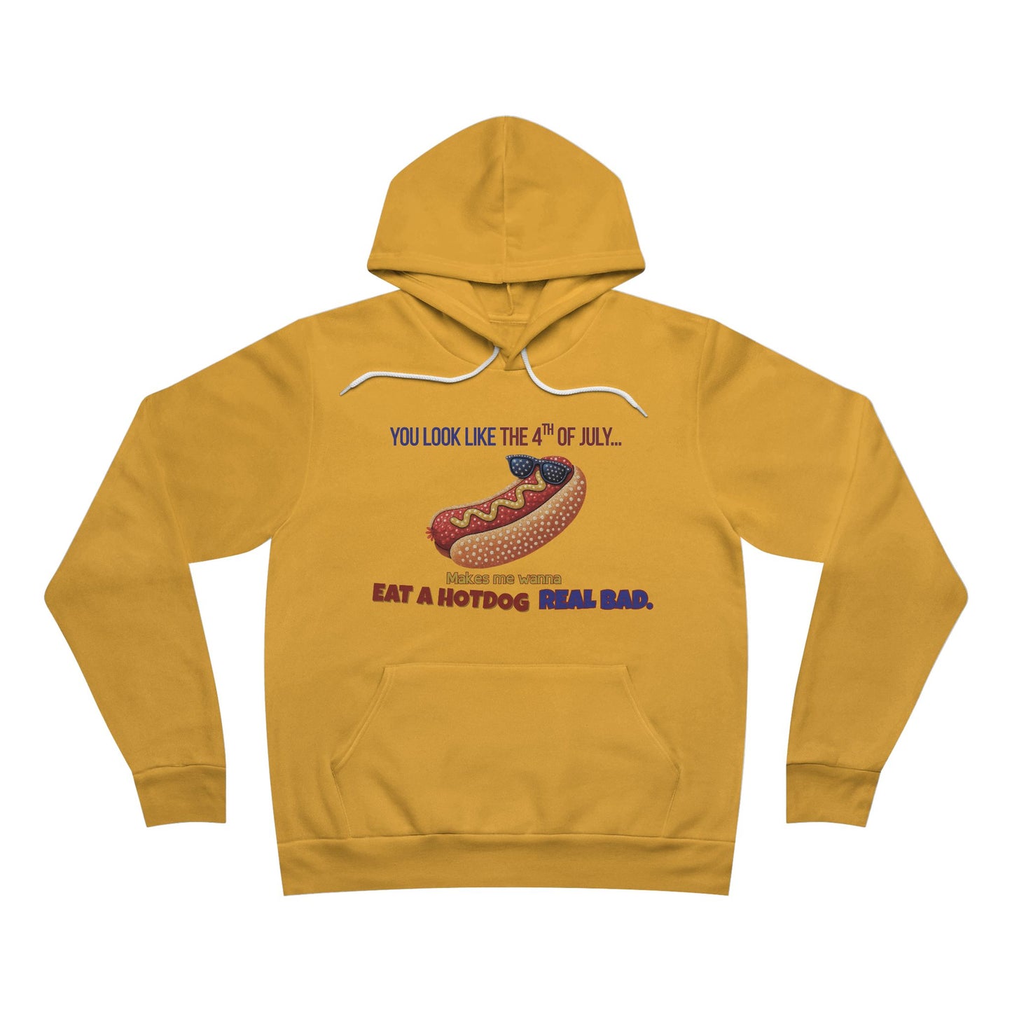 You Look Like the 4th of July β Funny Hot Dog Hoodie, Patriotic Meme Apparel, Soft Bella+Canvas 3719