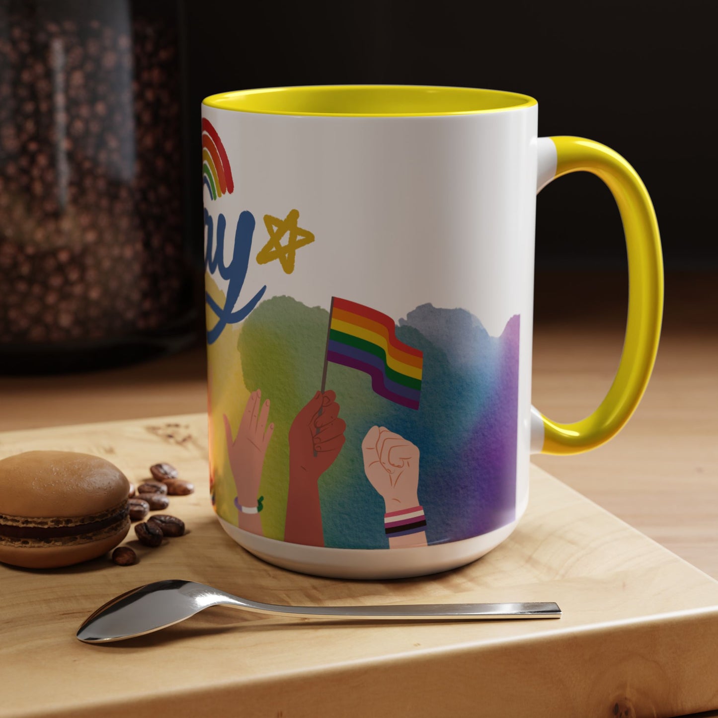 Bold Pride Accent Mug | Fun LGBTQ+ Gift | 11oz & 15oz Options