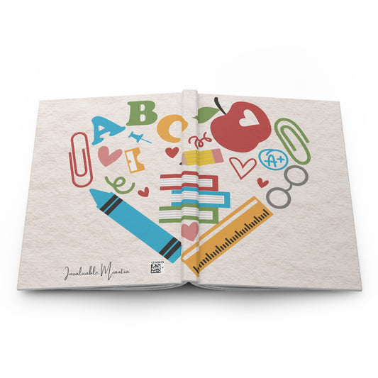 Hard Cover Teacher Notebook – ABC Classroom Doodles Premium Matte Cover Journal