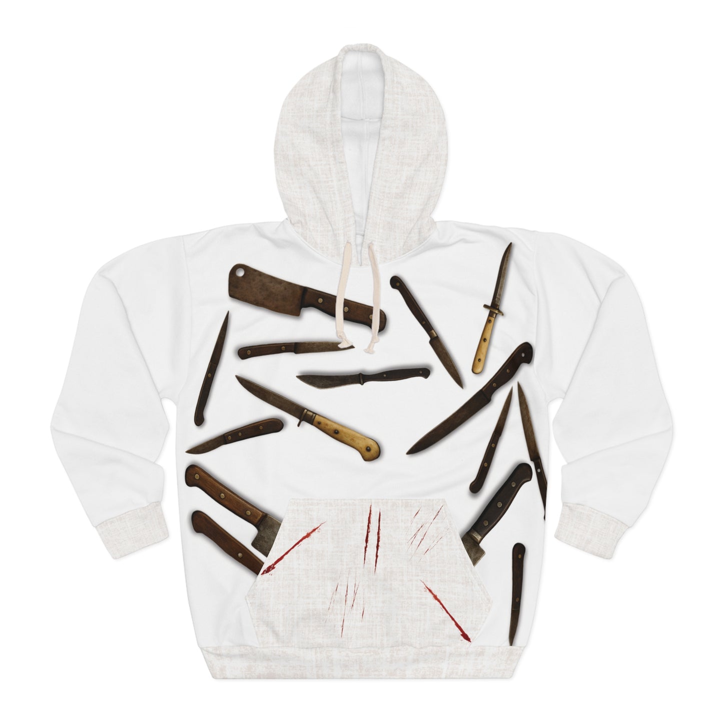 Edgy Knife Graphic Hoodie for Chefs, Culinary Enthusiasts, Halloween Costume, Cooking Gifts, Unisex Casual Wear
