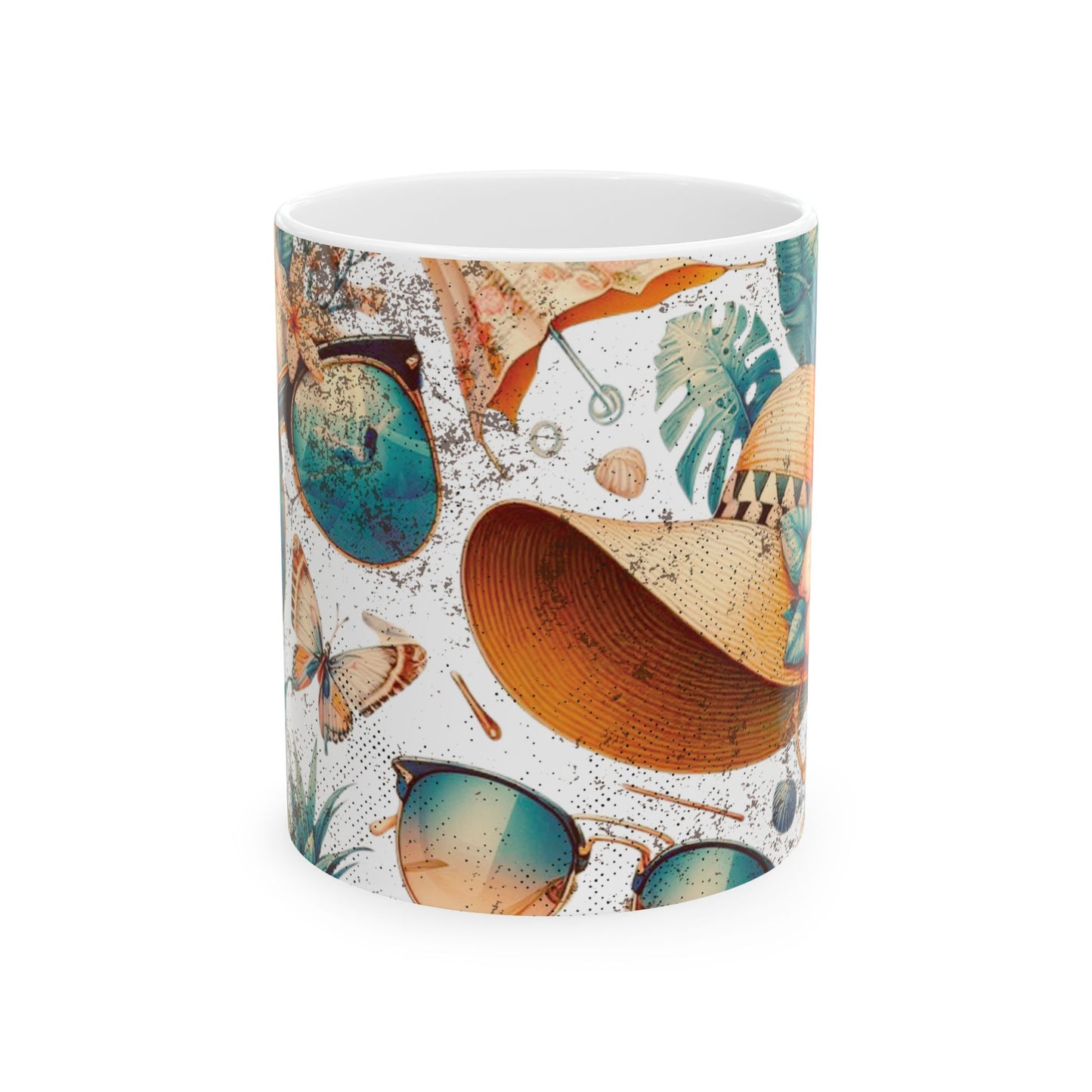 π Ceramic Mug (11oz, 15oz) β Custom Grungy Summertime Graphic