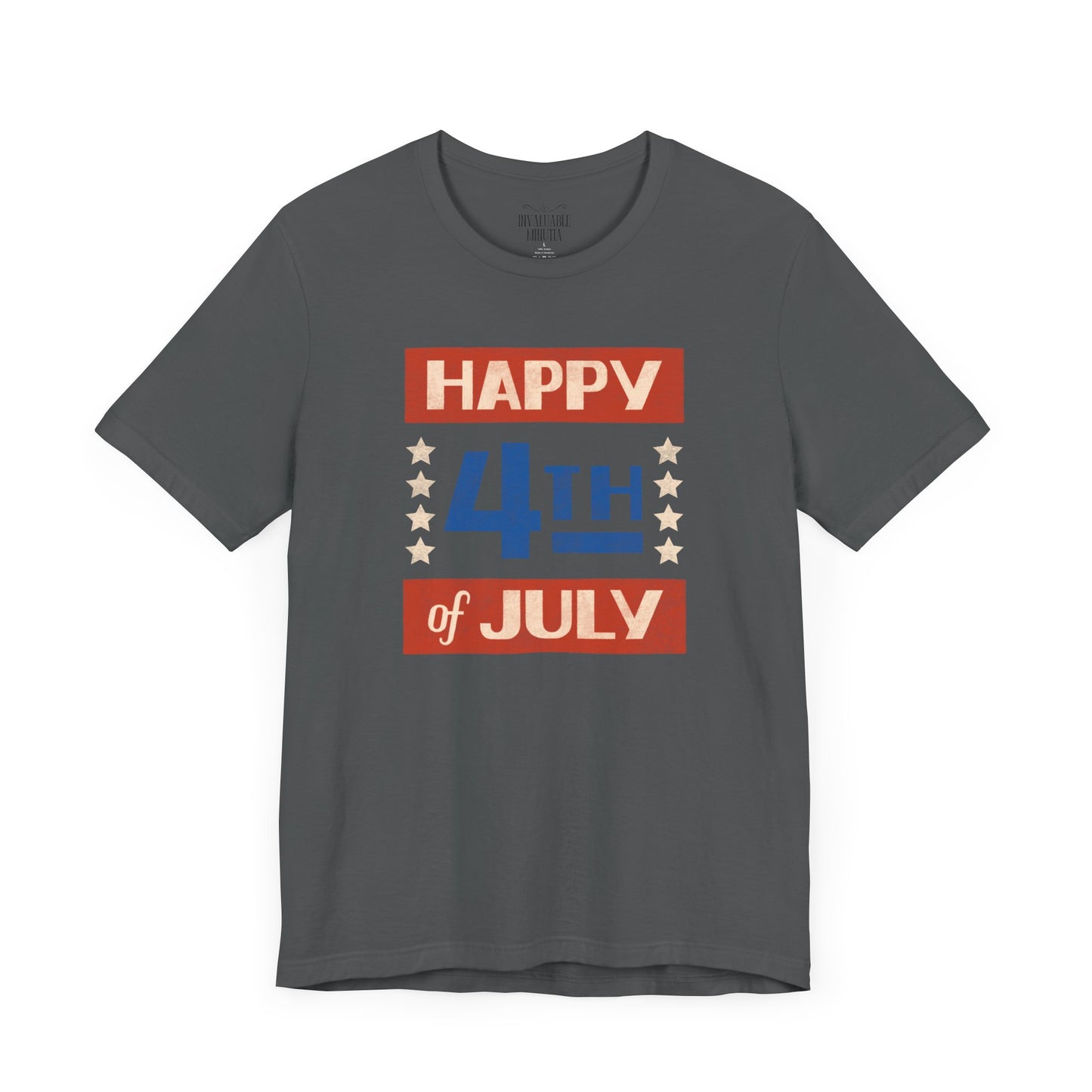 Happy 4th / Land of the Free Tee – Dual-Sided Print – Unisex Bella + Canvas Jersey T-Shirt