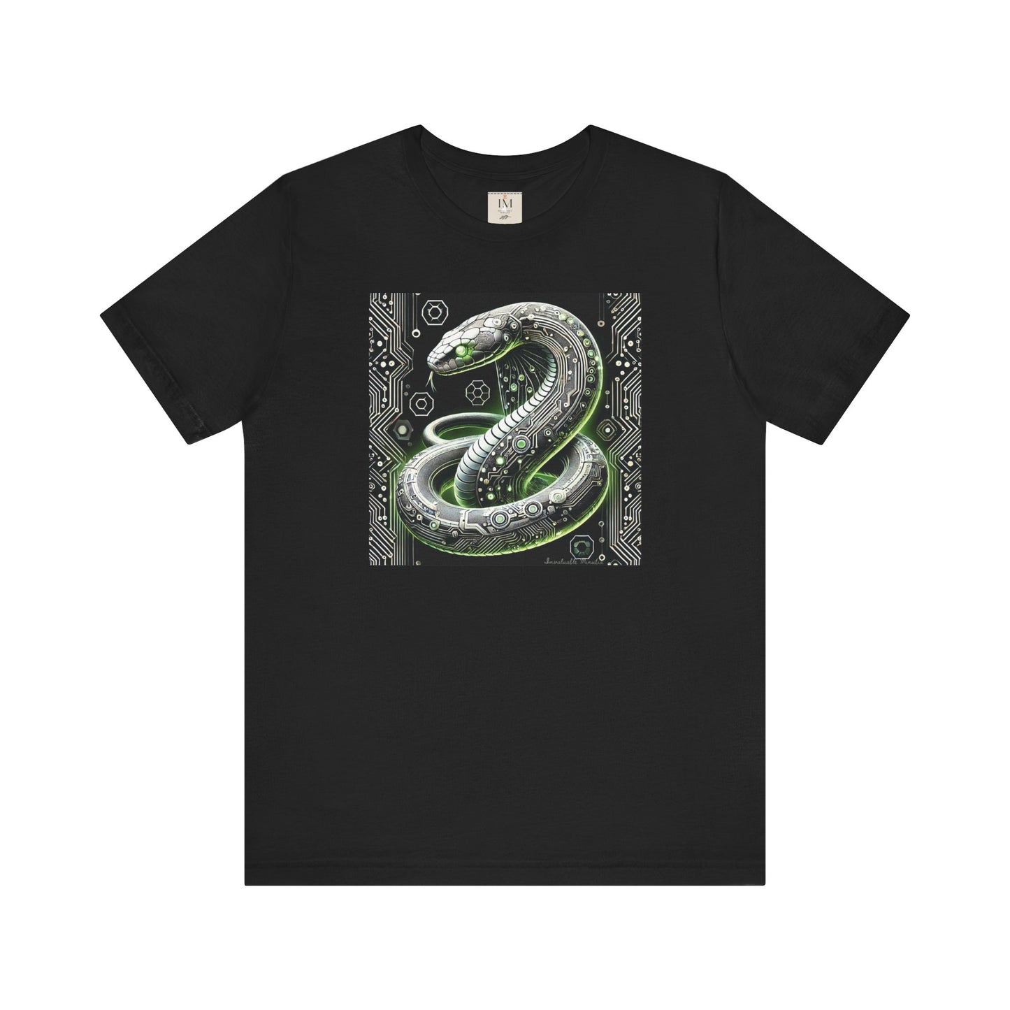 Cyber Snake Unisex Short Sleeve Tee - Futuristic Design for Tech Enthusiasts