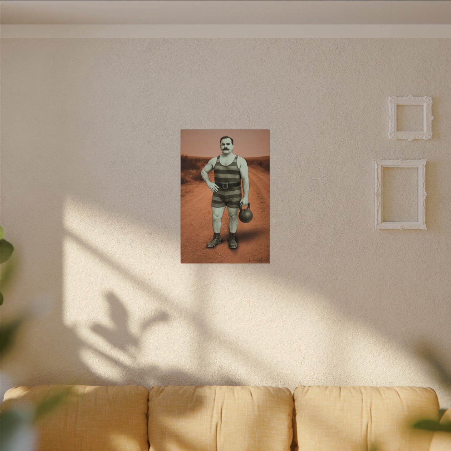 The Strongman – Matte Canvas Print (Gallery-Wrapped) 0.75" – Vintage Circus-Inspired Canvas Wall Art