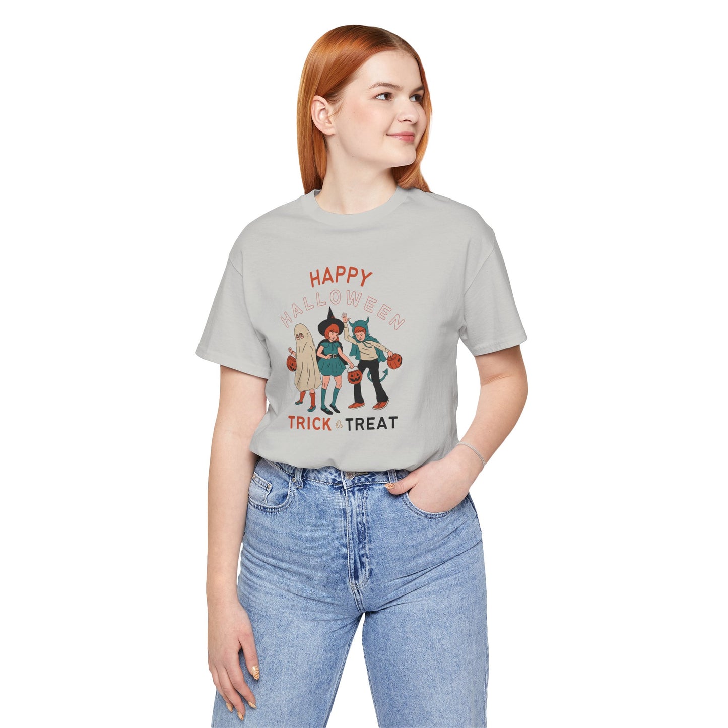 Happy Halloween Trick or Treat Vintage Vibe Tee โ Bella+Canvas 3001