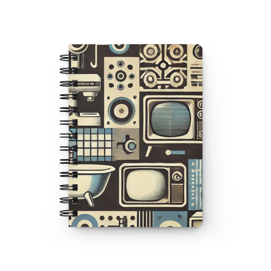 Diario encuadernado en espiral - Diseño retro revival