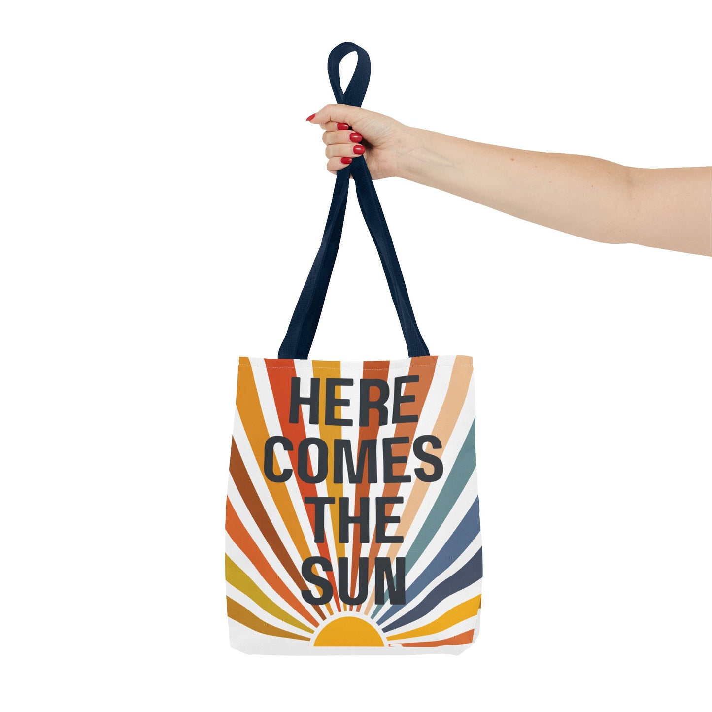 Here Comes the Sun β Retro Sunburst Tote Bag