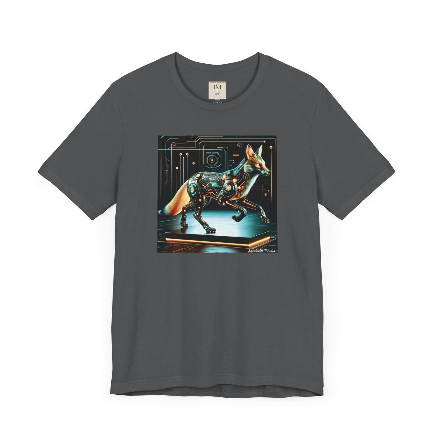 Futuristic Cybernetic Fox Graphic Tee - Unisex Jersey Short Sleeve T-Shirt