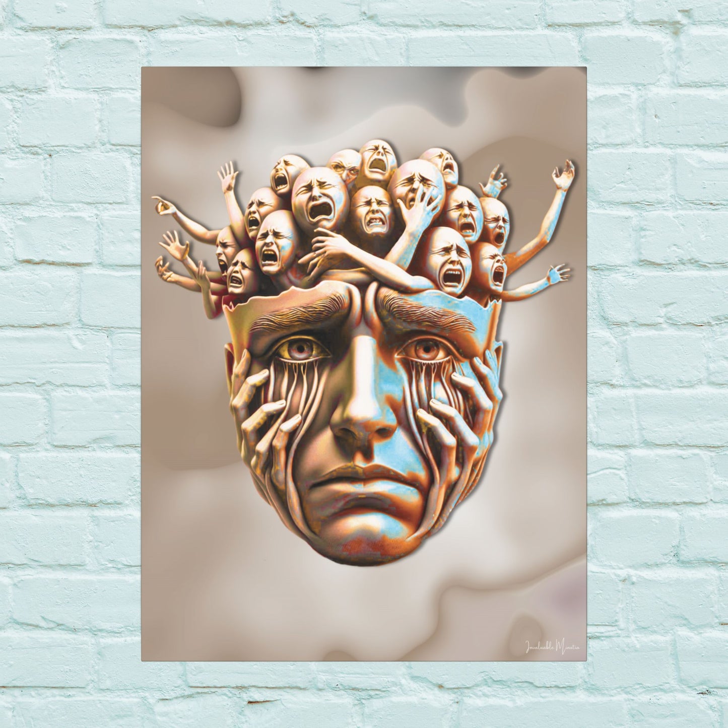 "Known." – Emotional Expressionism Stretched Vertical Canvas Wall Art - ADHD, Anxiety, Depression Reflection