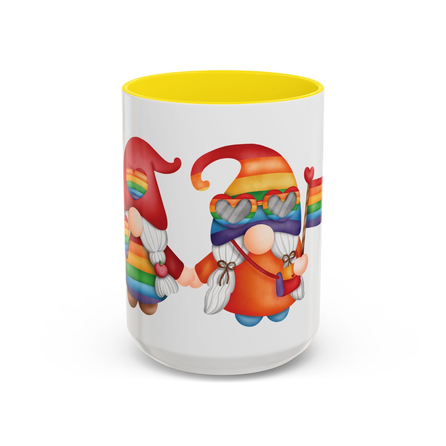Pride Gnome Accent Mug | Rainbow Love Coffee Cup | 11oz & 15oz
