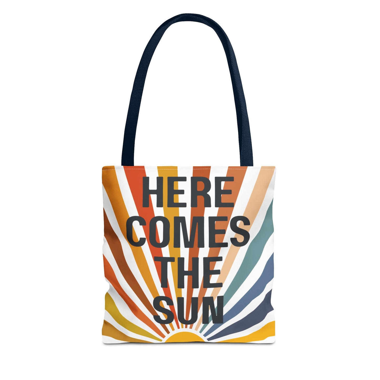 Here Comes the Sun β Retro Sunburst Tote Bag