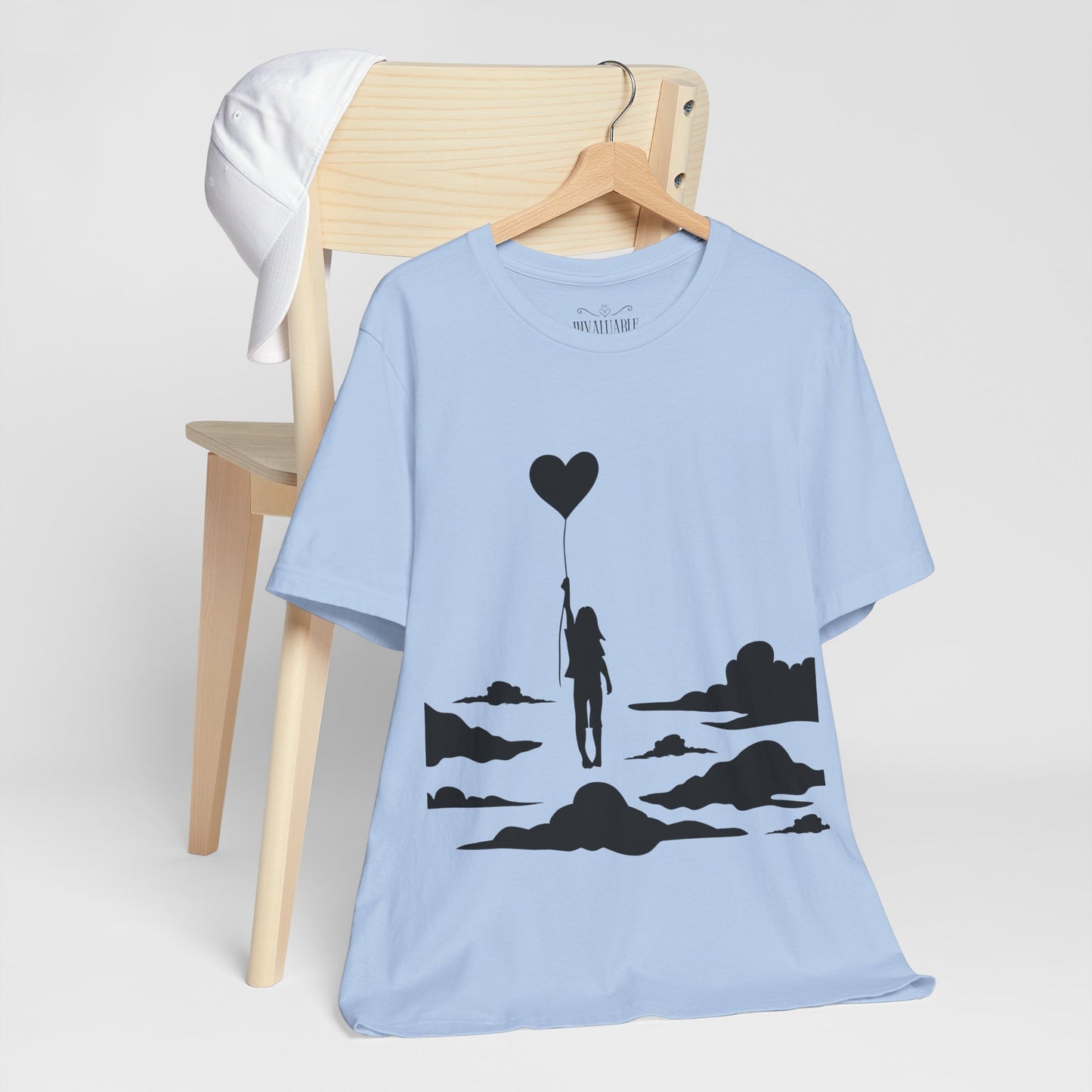 π Up and Away Tee β Heart Balloon Silhouette