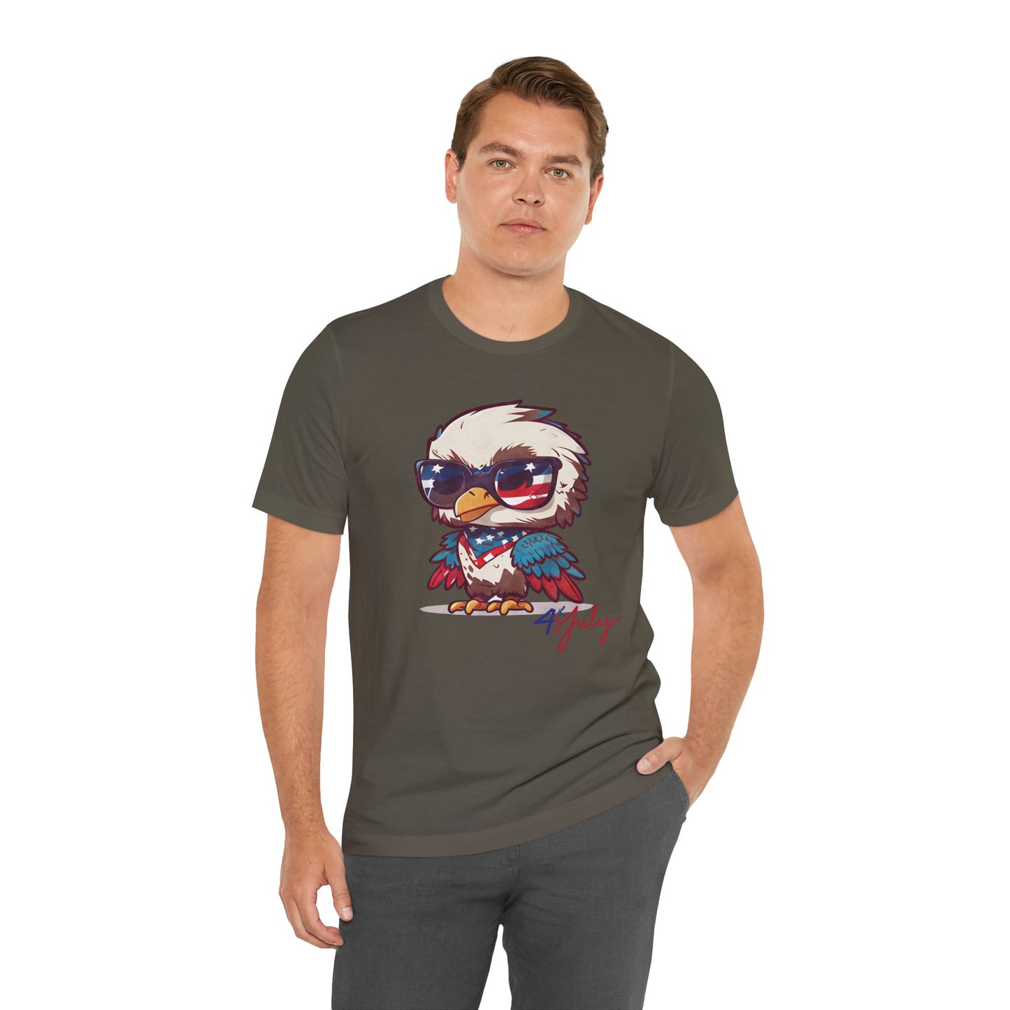 Cool Patriot Eagle Tee β Unisex Bella+Canvas Jersey - 4th of July T-shirt