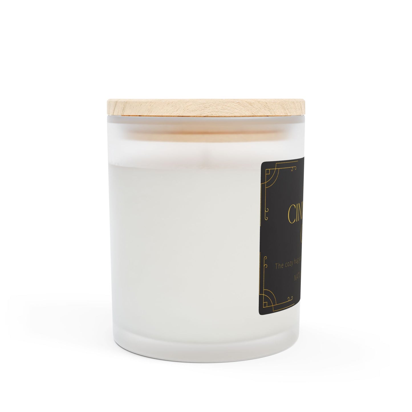 11oz Frosted Glass Natural Soy Wax Candle with Wooden Wick – Available in 9 Scents