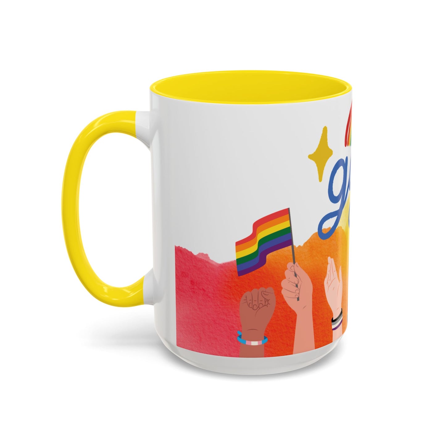 Bold Pride Accent Mug | Fun LGBTQ+ Gift | 11oz & 15oz Options