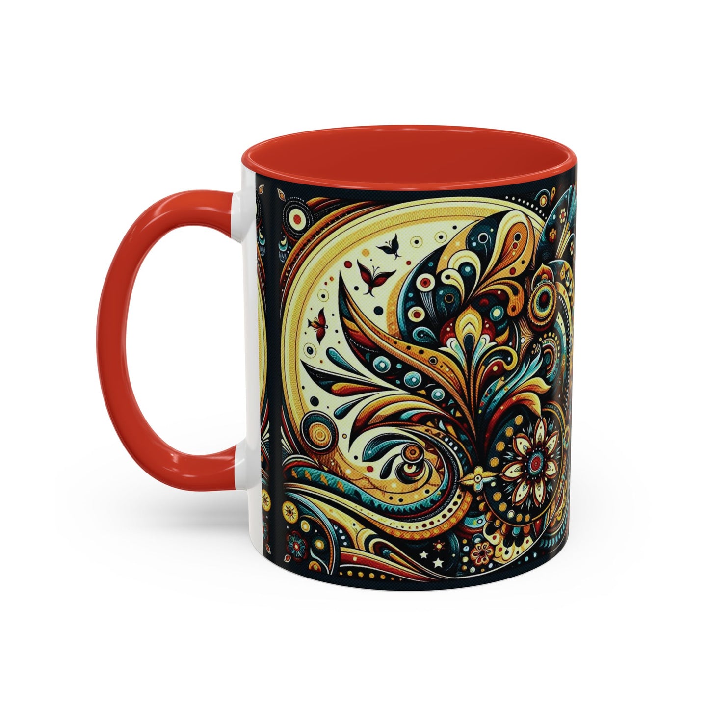 βοΈ Accent Coffee Mug (11, 15oz) β Beautiful Boho Style Graphic πΏ
