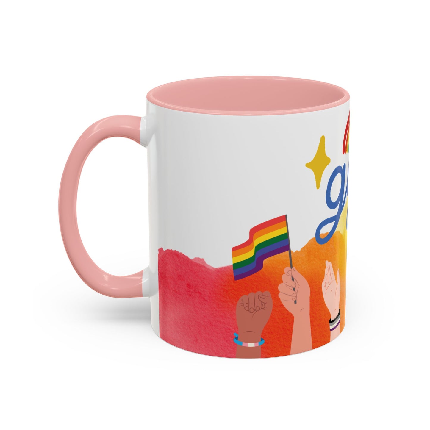 Bold Pride Accent Mug | Fun LGBTQ+ Gift | 11oz & 15oz Options