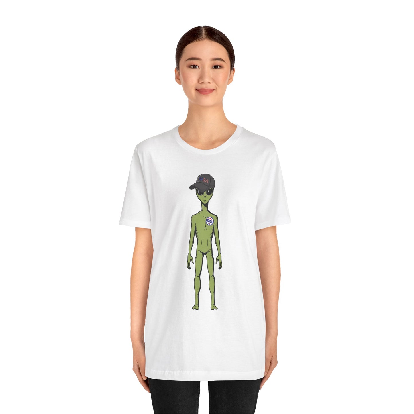 Alien Graphic Tee, Fun T-Shirt for Sci-Fi Lovers, Unisex Casual Wear, Great for Festivals, Gifts for Nerds, Everyday Comfort
