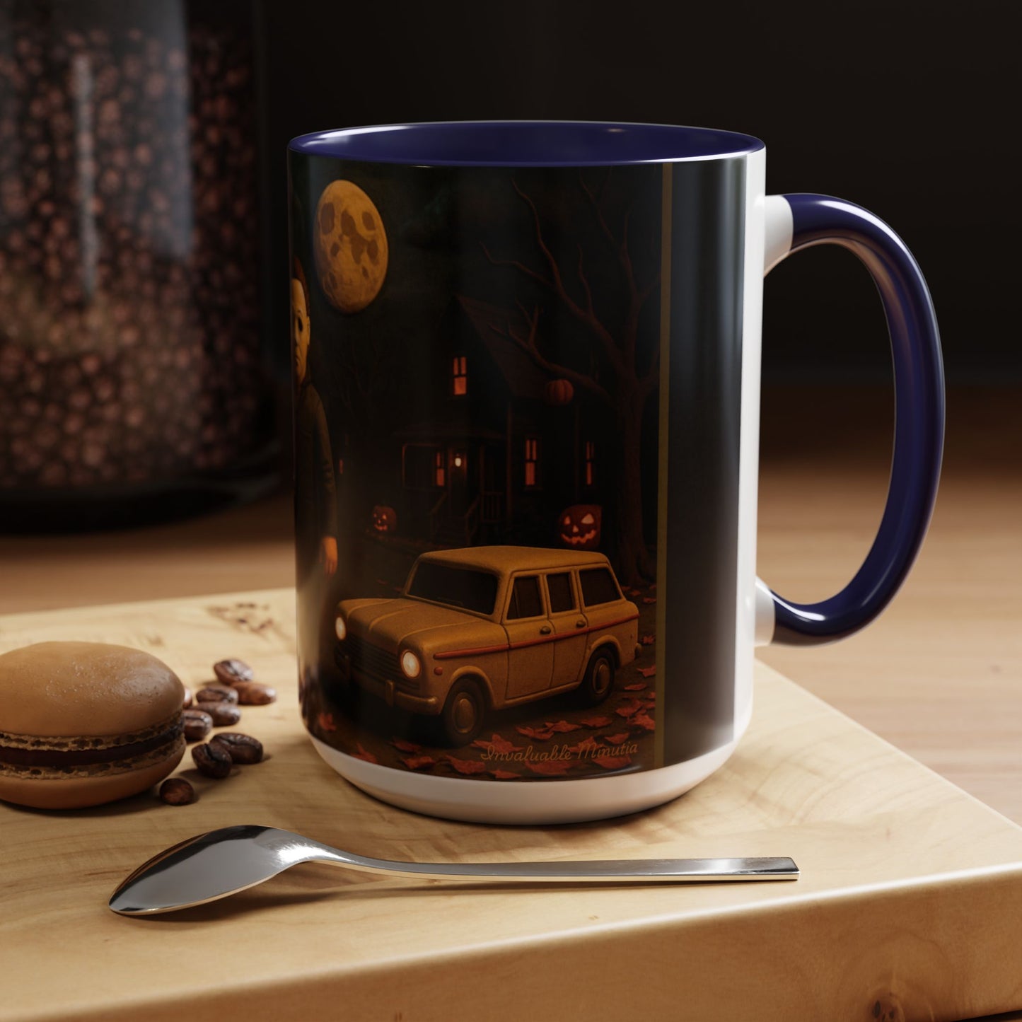 Clay-Style Slasher Halloween Night Mug | Accent Coffee Mug (11oz/15oz)
