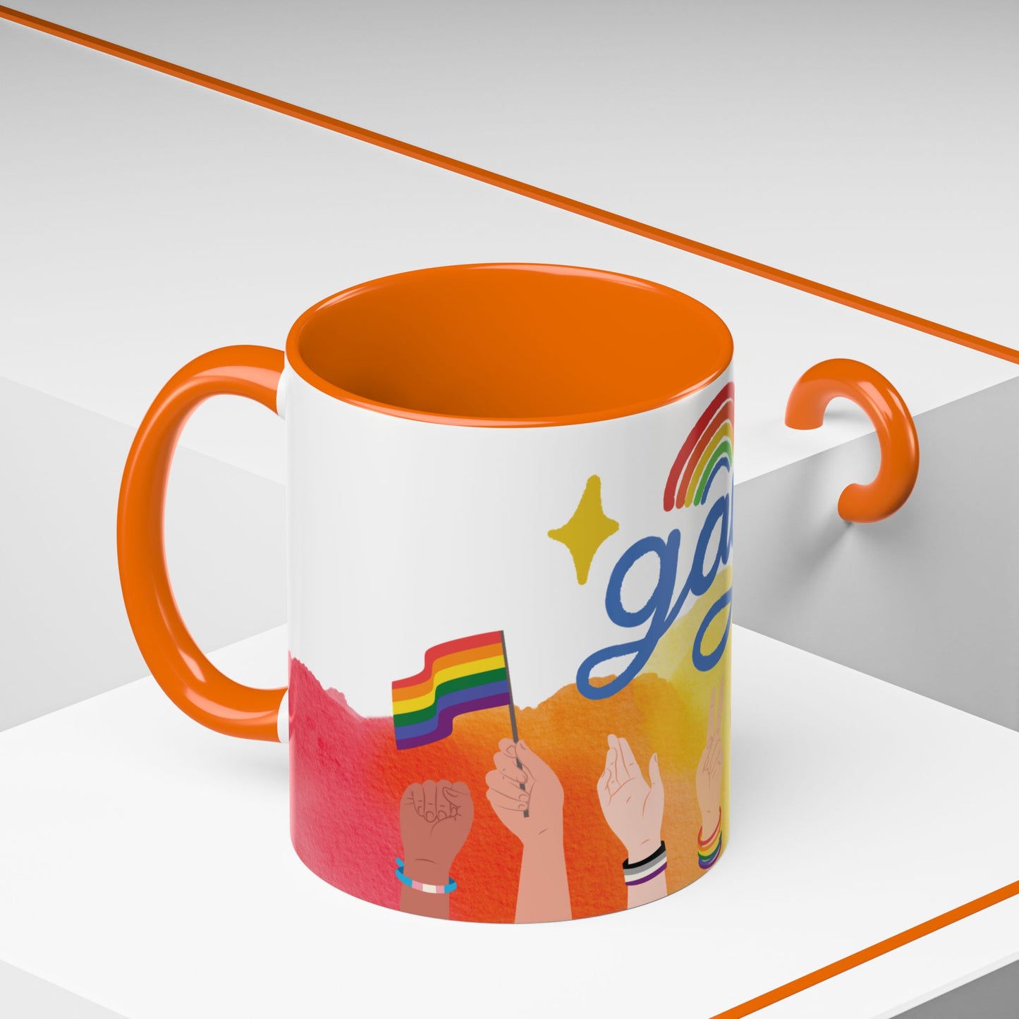 Bold Pride Accent Mug | Fun LGBTQ+ Gift | 11oz & 15oz Options