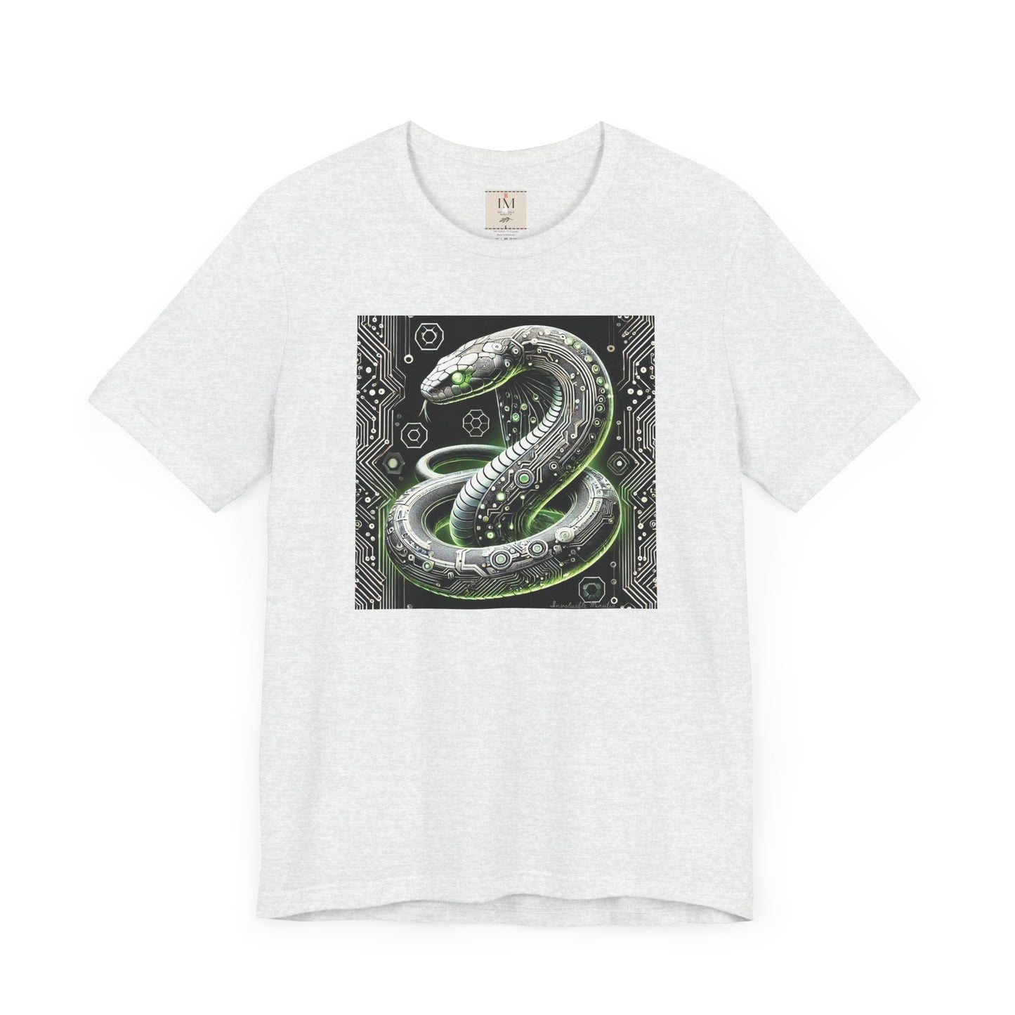 Cyber Snake Unisex Short Sleeve Tee - Futuristic Design for Tech Enthusiasts